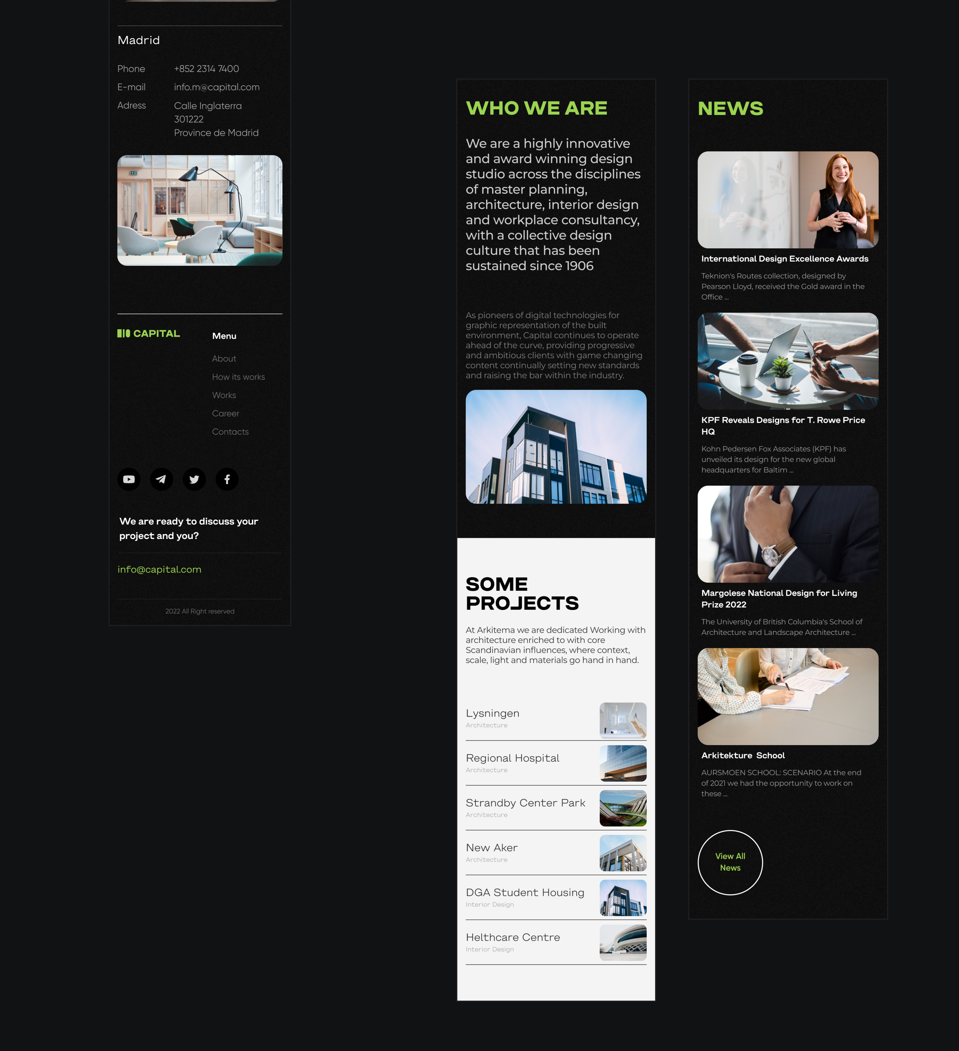 Capital Architecture Studios - Website — Изображение №11 — Интерфейсы на Dprofile