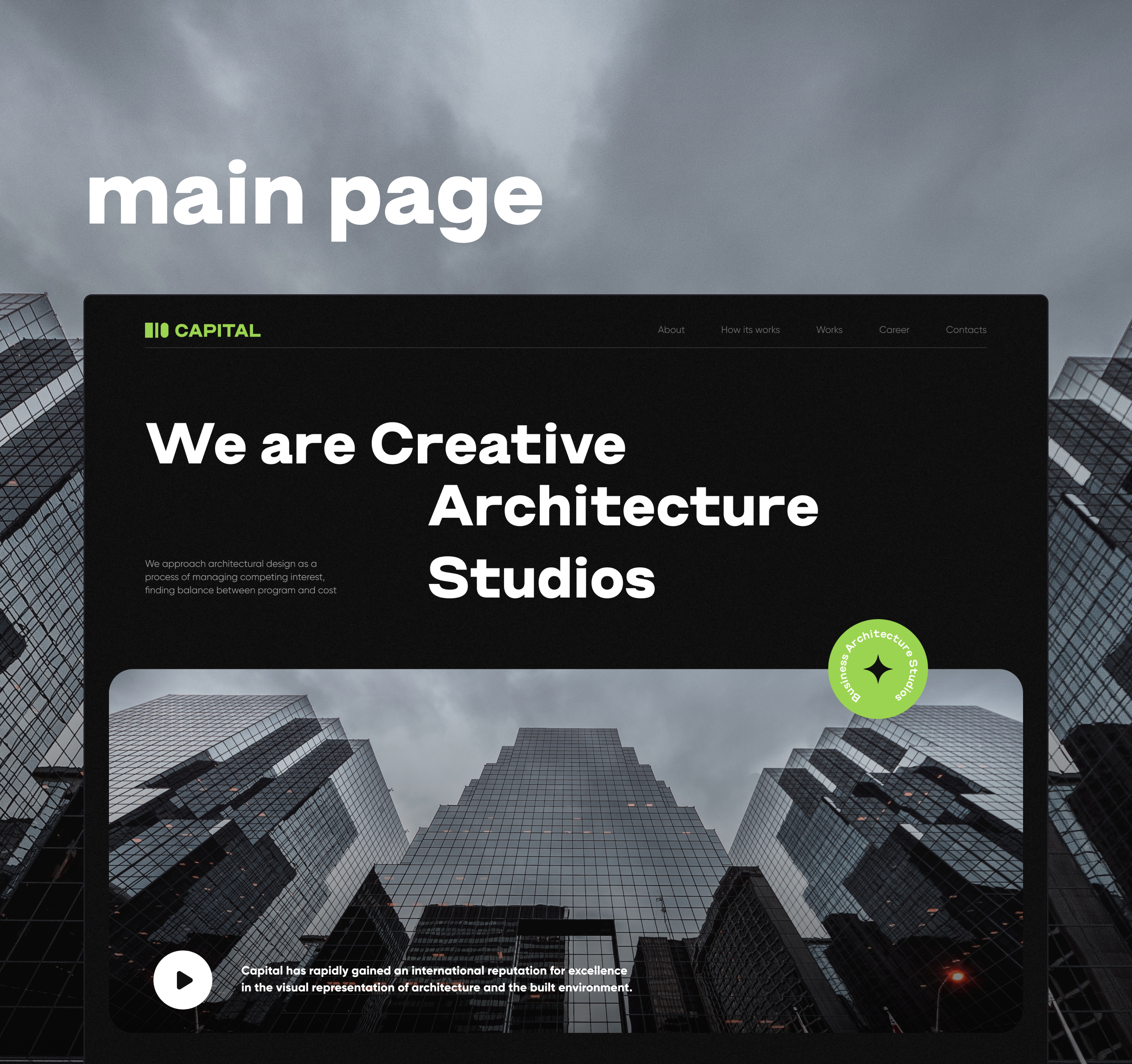 Capital Architecture Studios - Website — Изображение №3 — Интерфейсы на Dprofile