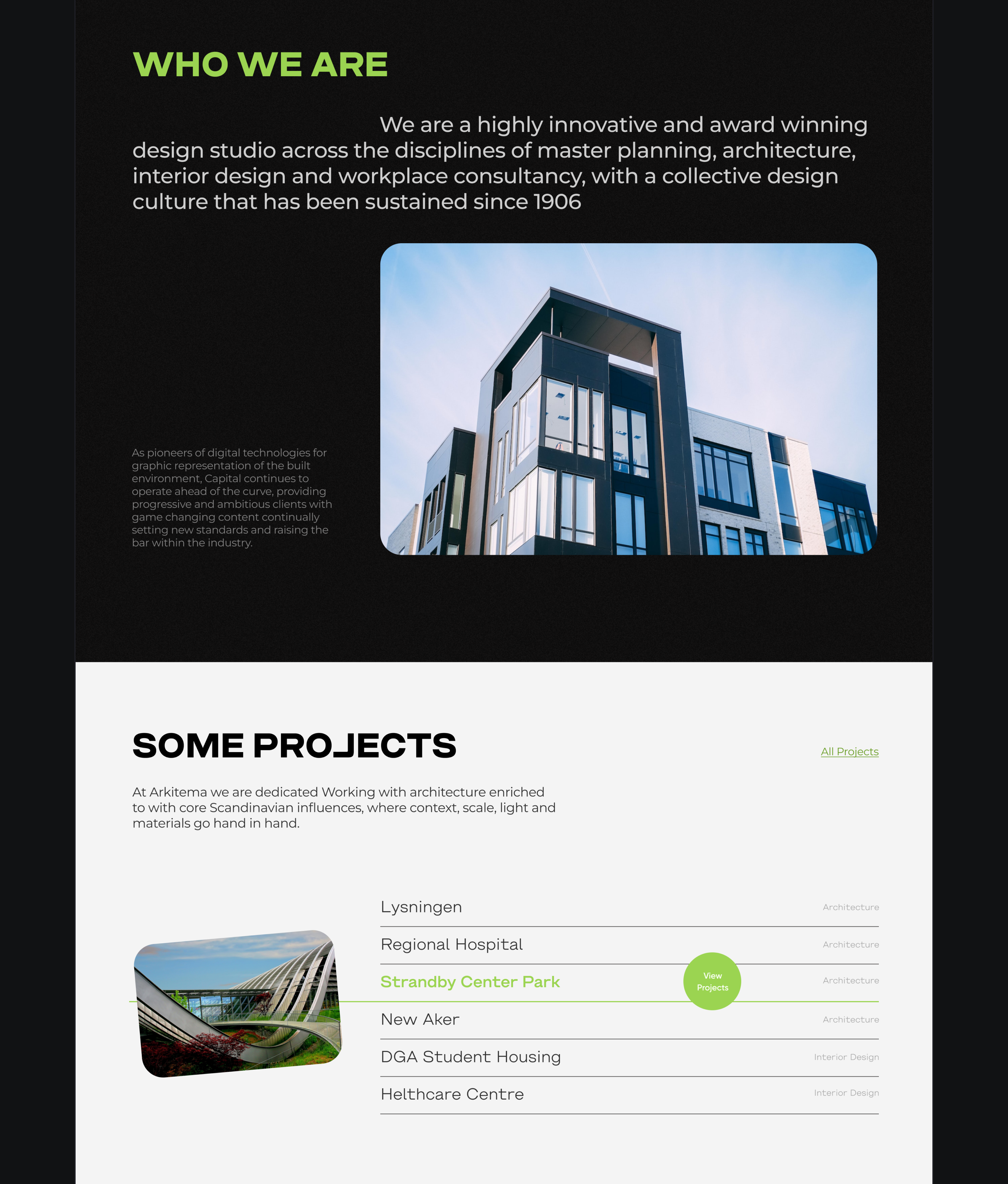 Capital Architecture Studios - Website — Изображение №5 — Интерфейсы на Dprofile