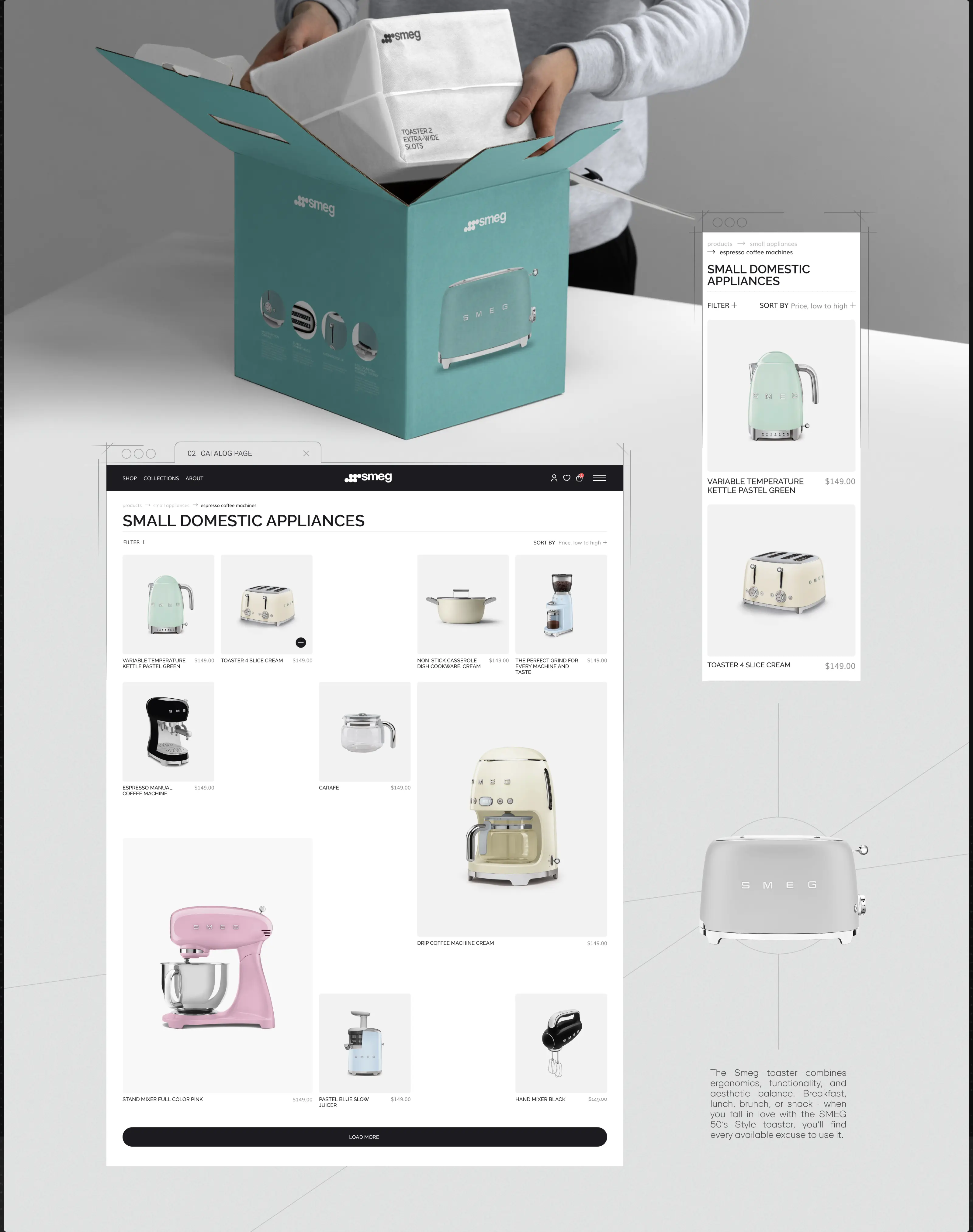 SMEG | E-commerce redesign — Изображение №5 — Интерфейсы на Dprofile