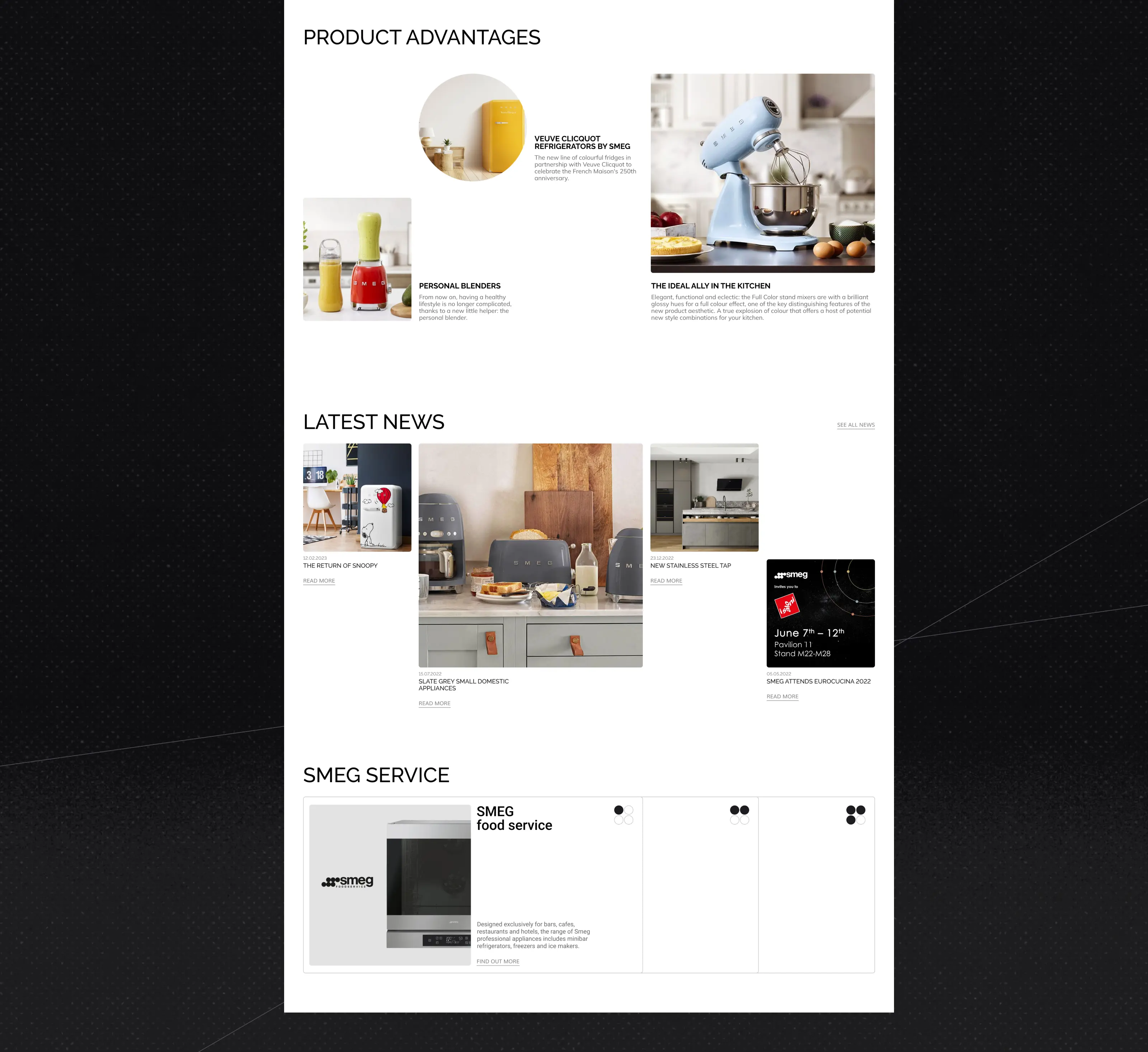 SMEG | E-commerce redesign — Изображение №3 — Интерфейсы на Dprofile