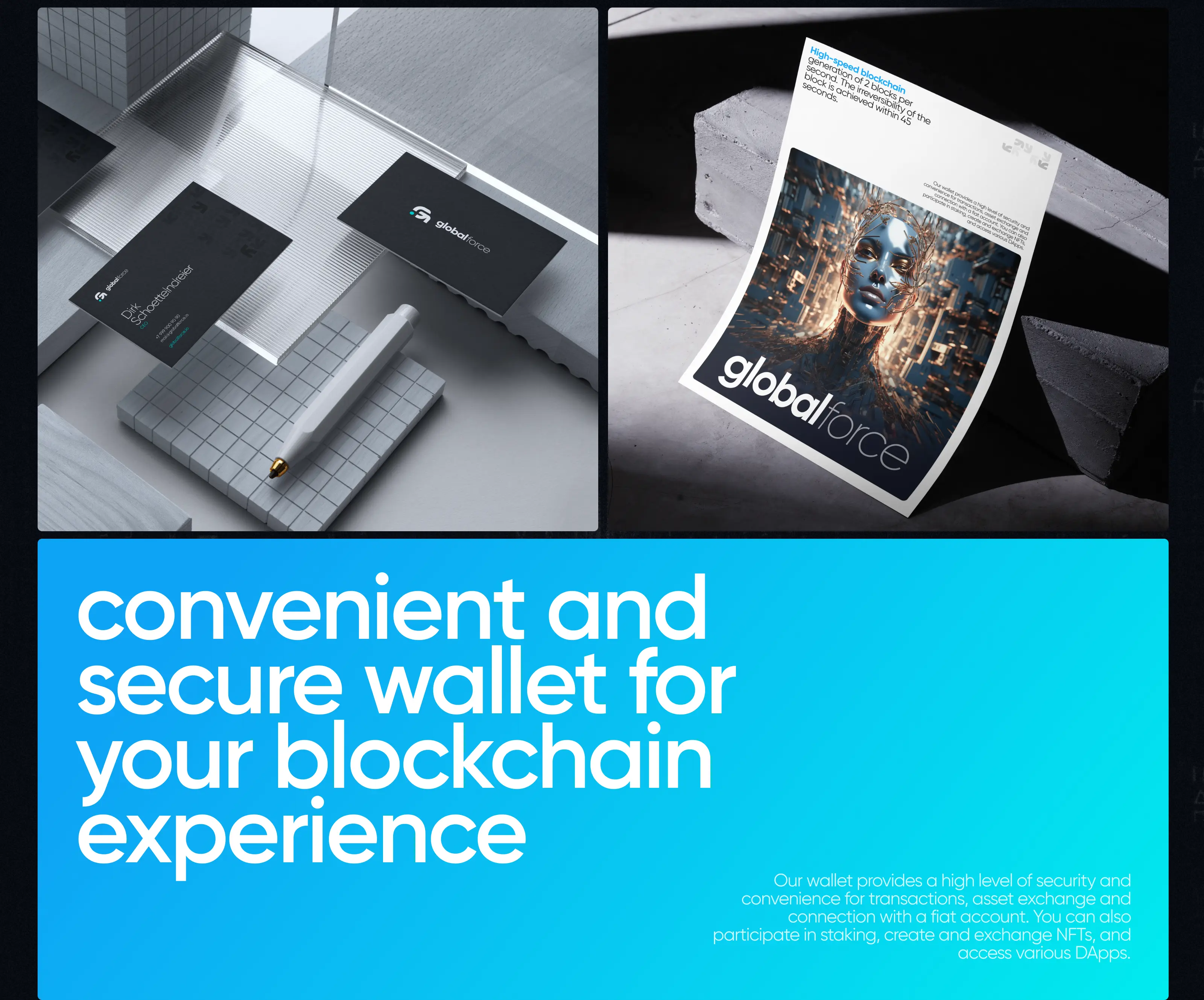 Global Force - Blockchain Website — Изображение №3 — Интерфейсы, Брендинг на Dprofile