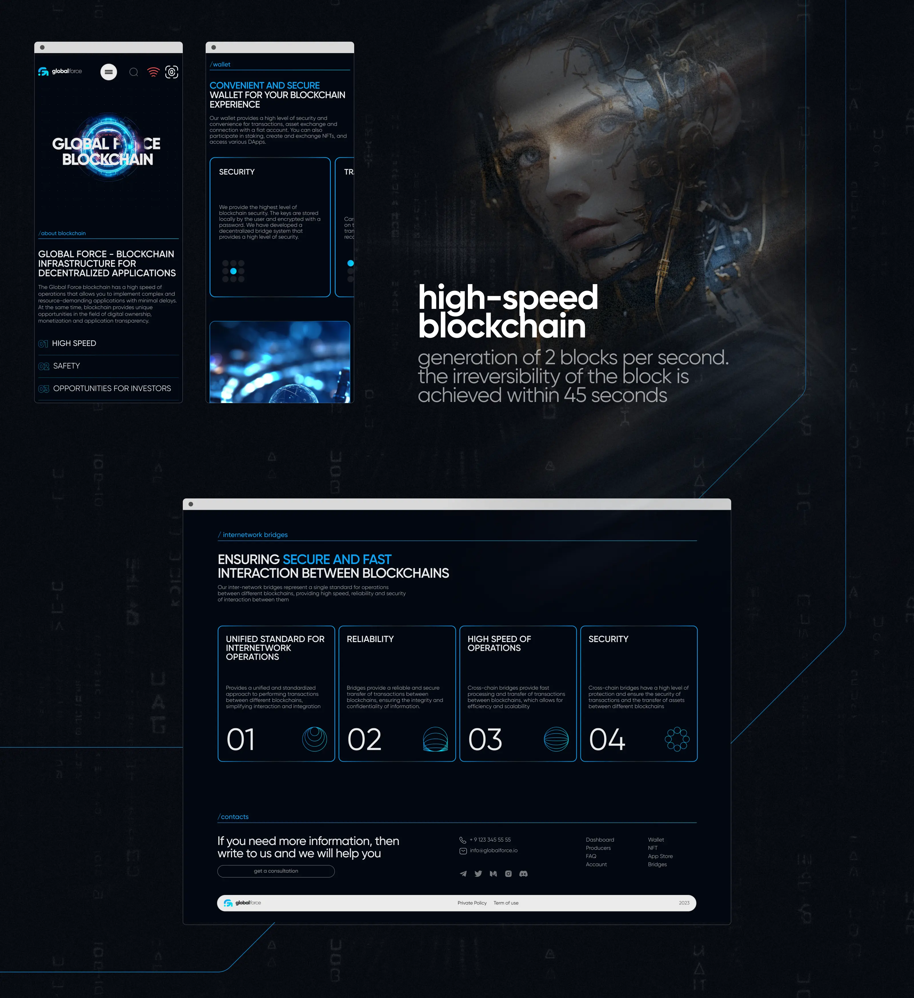 Global Force - Blockchain Website — Изображение №6 — Интерфейсы, Брендинг на Dprofile