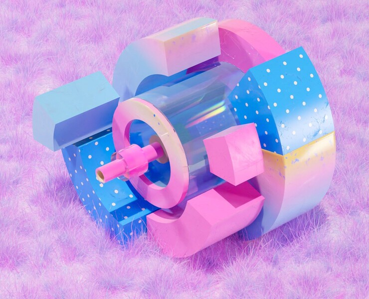 Абстрактный дизайн в нежных тонах — Иллюстрация, 3D на Dprofile