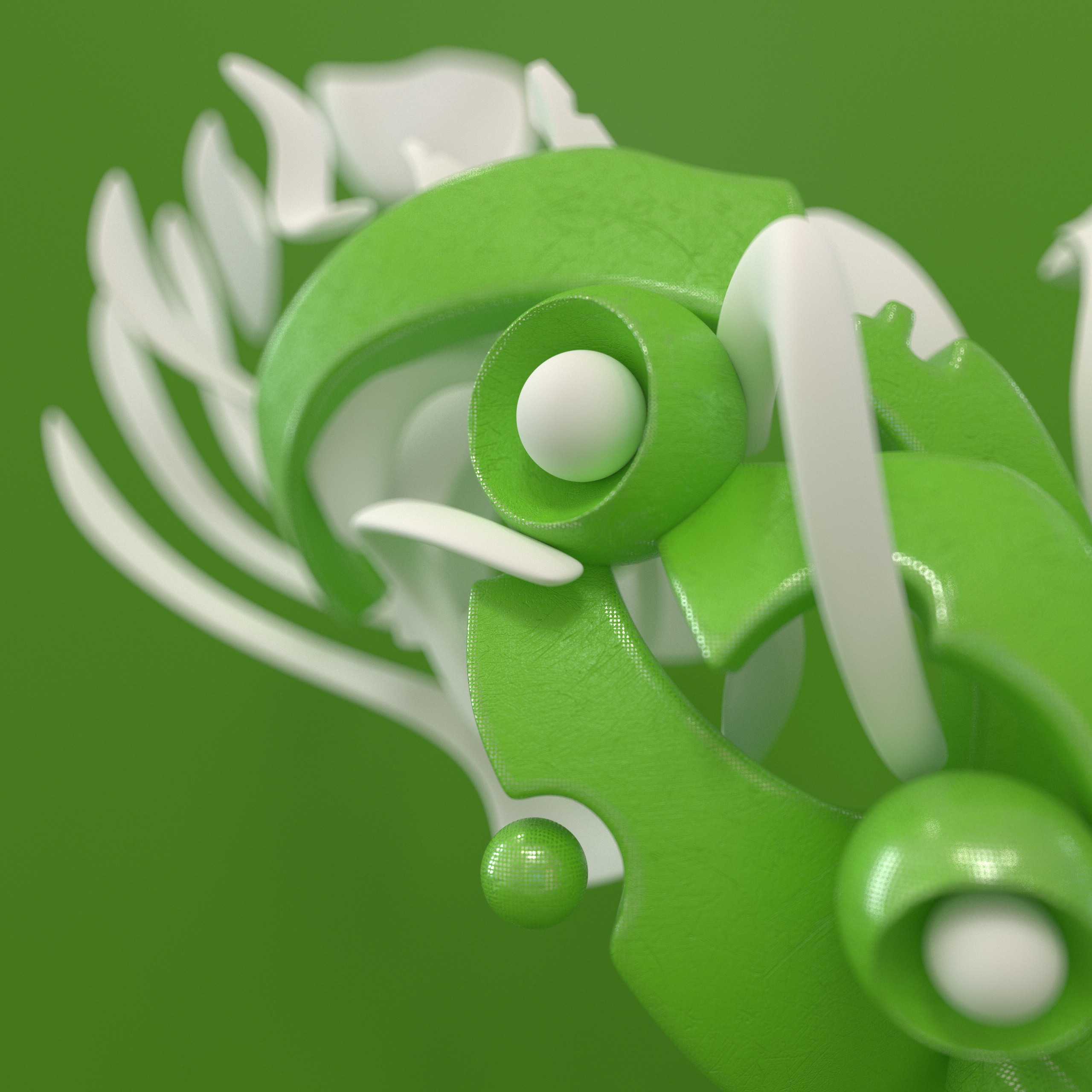 Green biomorph — Изображение №1 — Иллюстрация, 3D на Dprofile