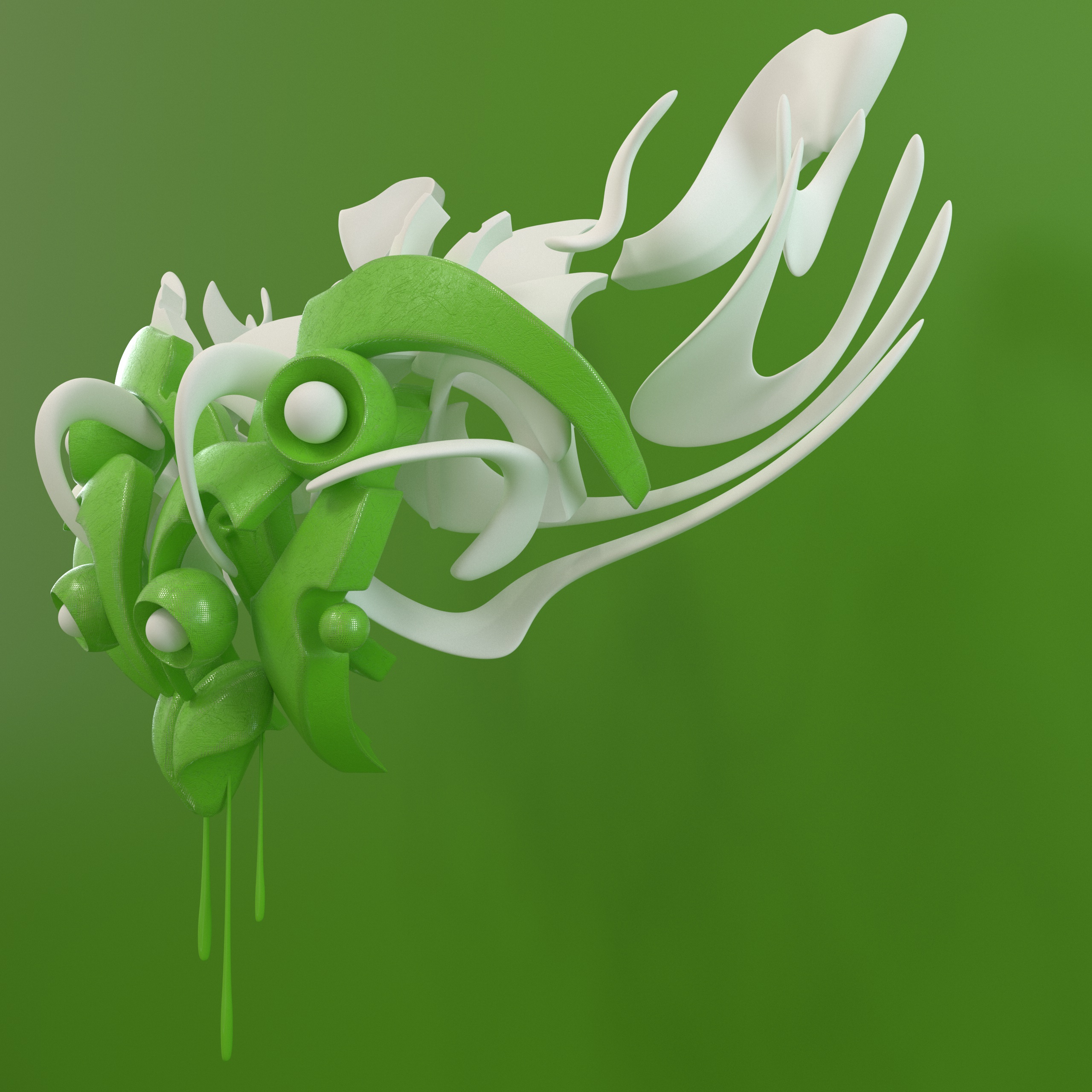 Green biomorph — Изображение №3 — Иллюстрация, 3D на Dprofile