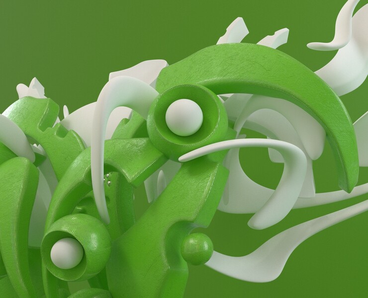 Green biomorph — Иллюстрация, 3D на Dprofile