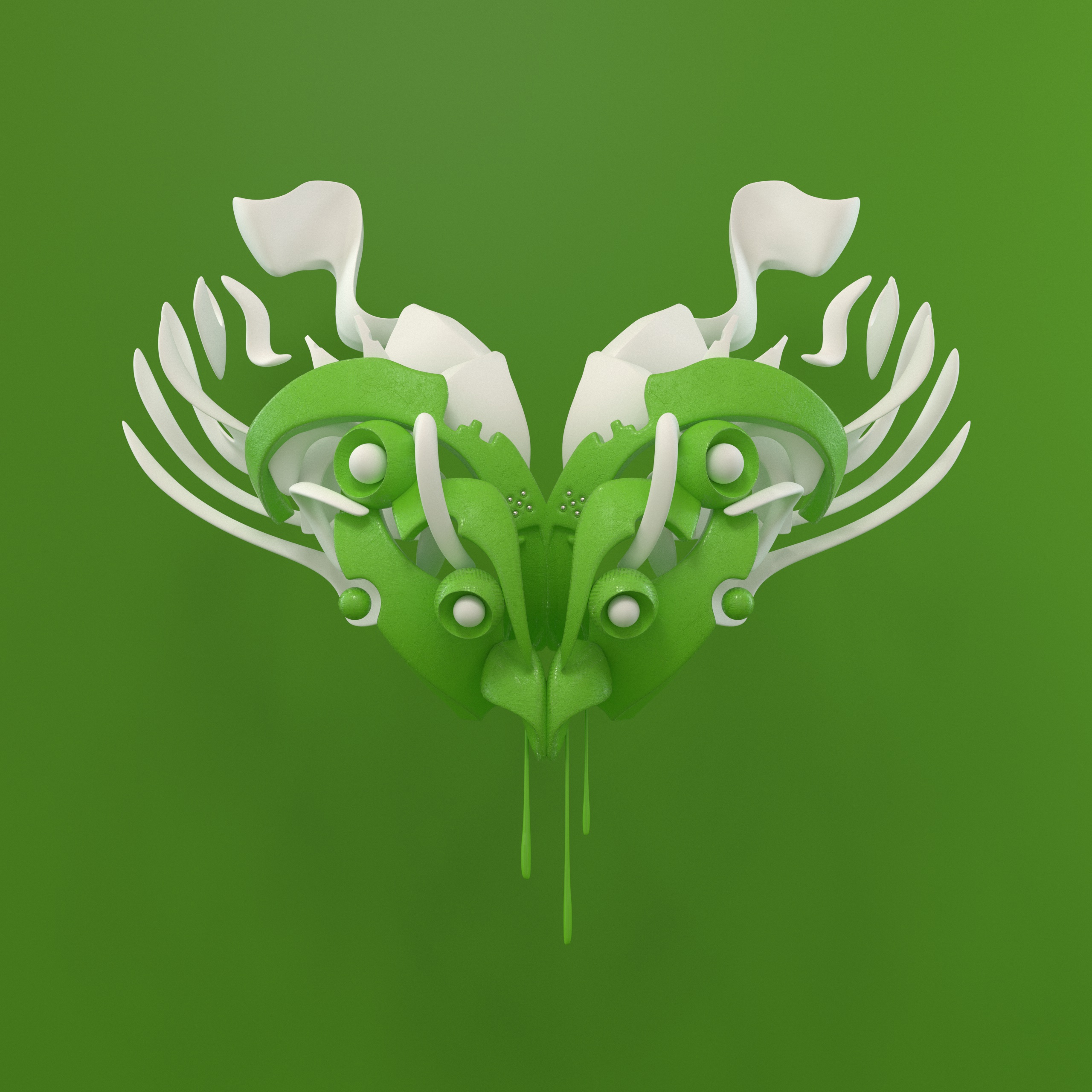 Green biomorph — Изображение №2 — Иллюстрация, 3D на Dprofile