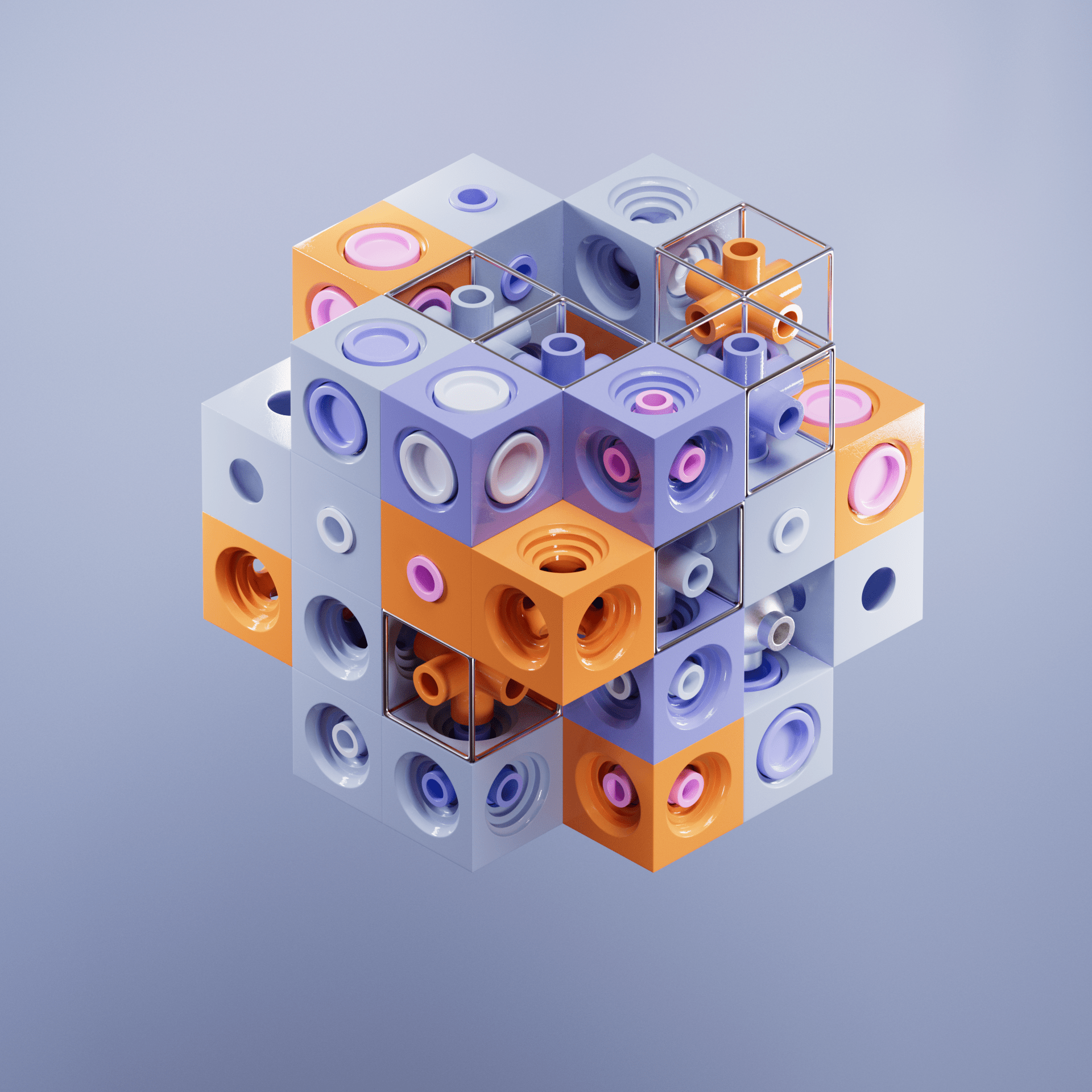 CUBISM art project Download for free — Изображение №1 — Иллюстрация, 3D на Dprofile