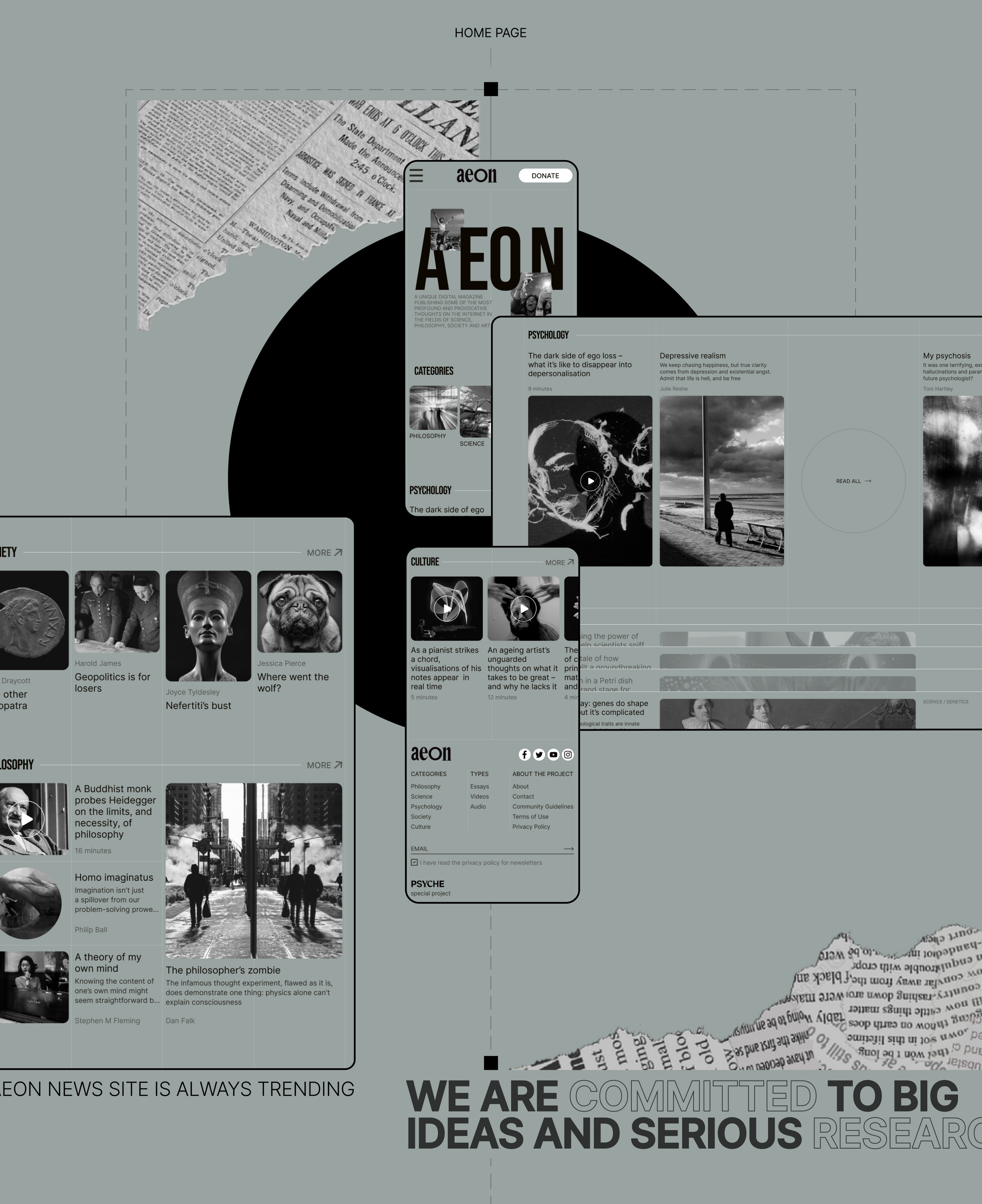 •NEWS WEBSITE AEON — Изображение №2 — Интерфейсы на Dprofile