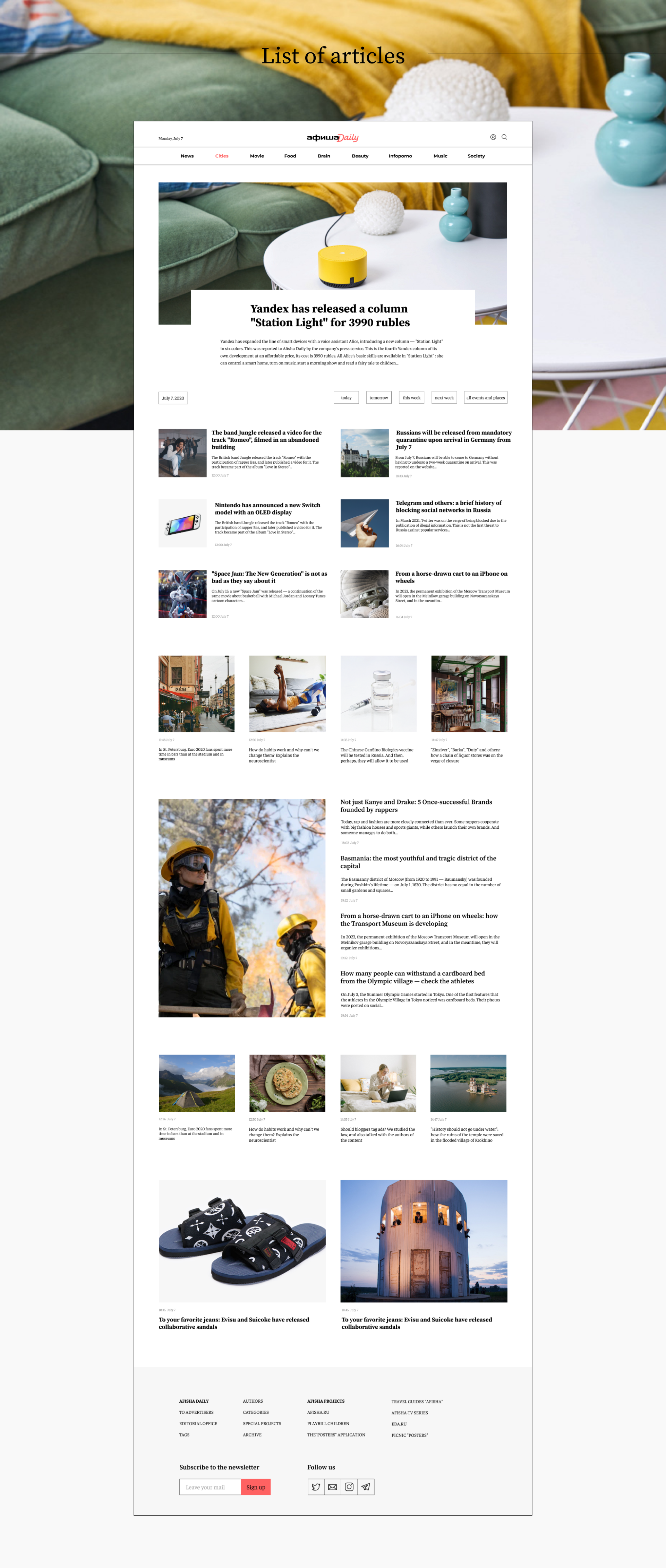 News website Афиша Daily — Изображение №6 — Интерфейсы на Dprofile