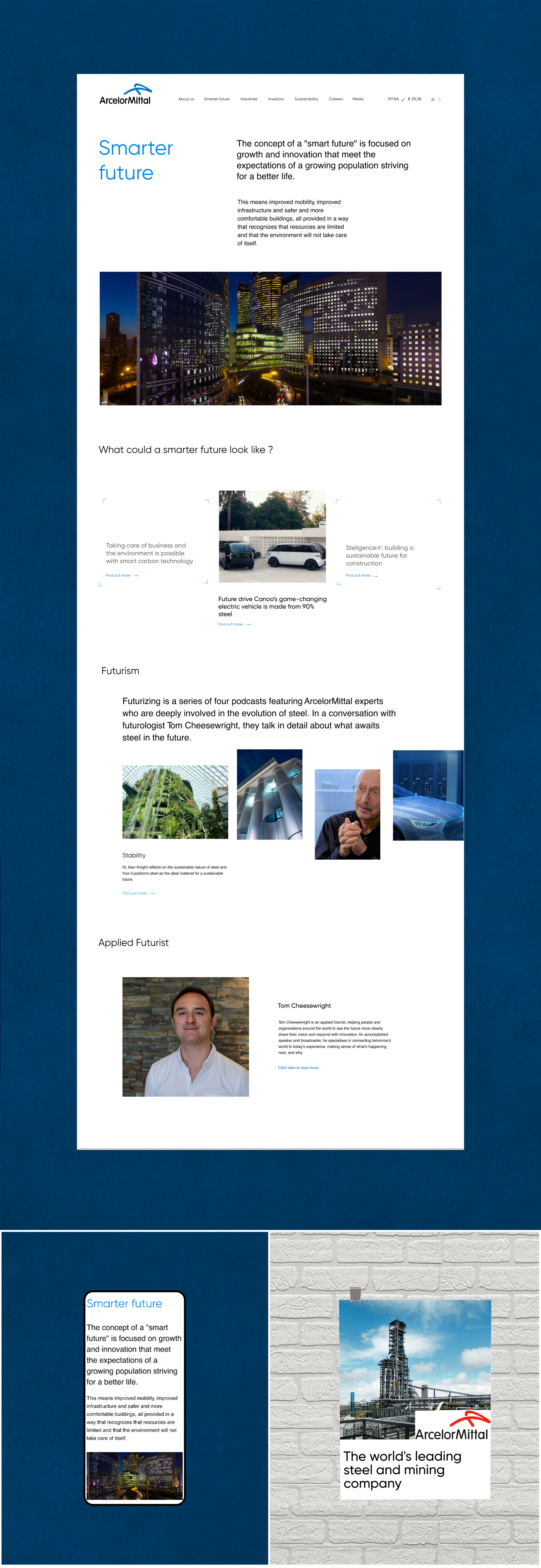 ArcelorMiittal - corporate website — Изображение №4 — Интерфейсы на Dprofile