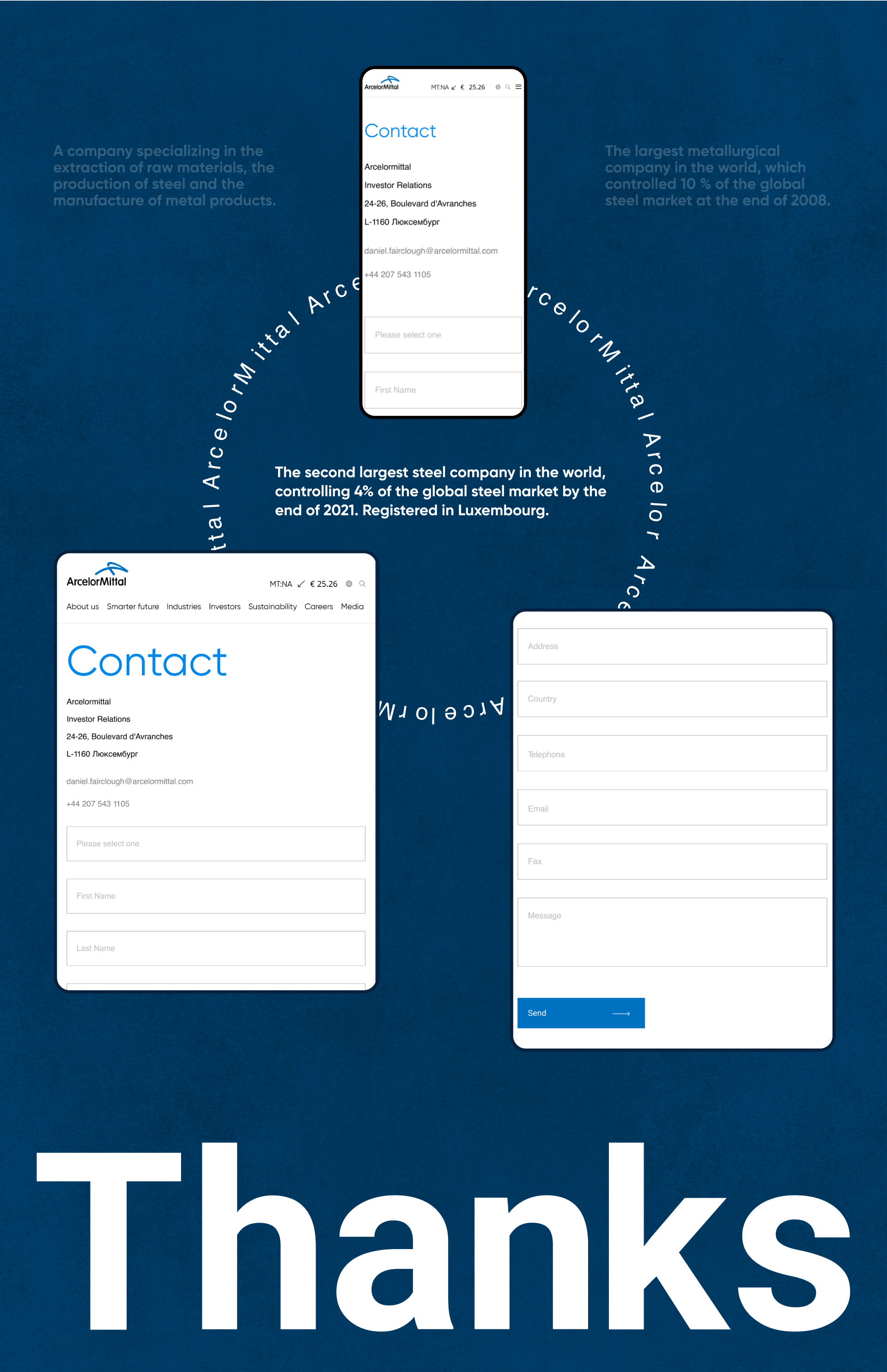 ArcelorMiittal - corporate website — Изображение №5 — Интерфейсы на Dprofile
