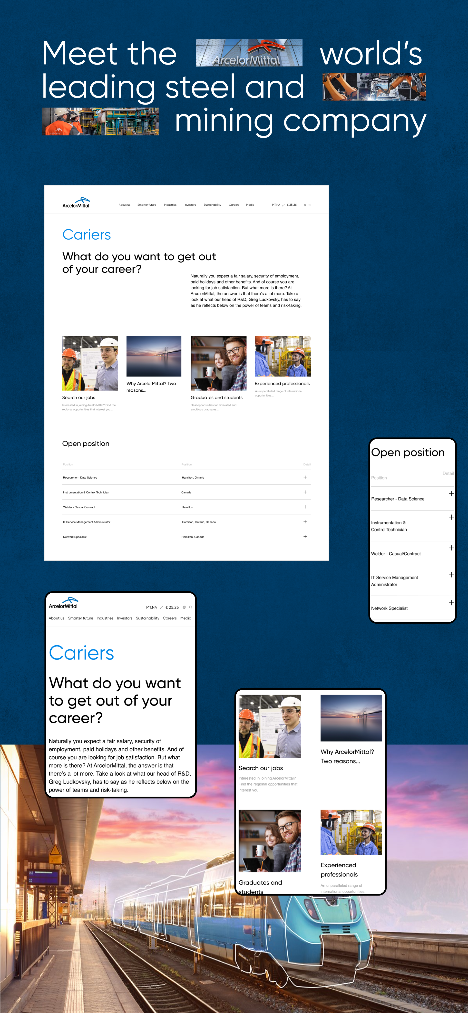 ArcelorMiittal - corporate website — Изображение №3 — Интерфейсы на Dprofile