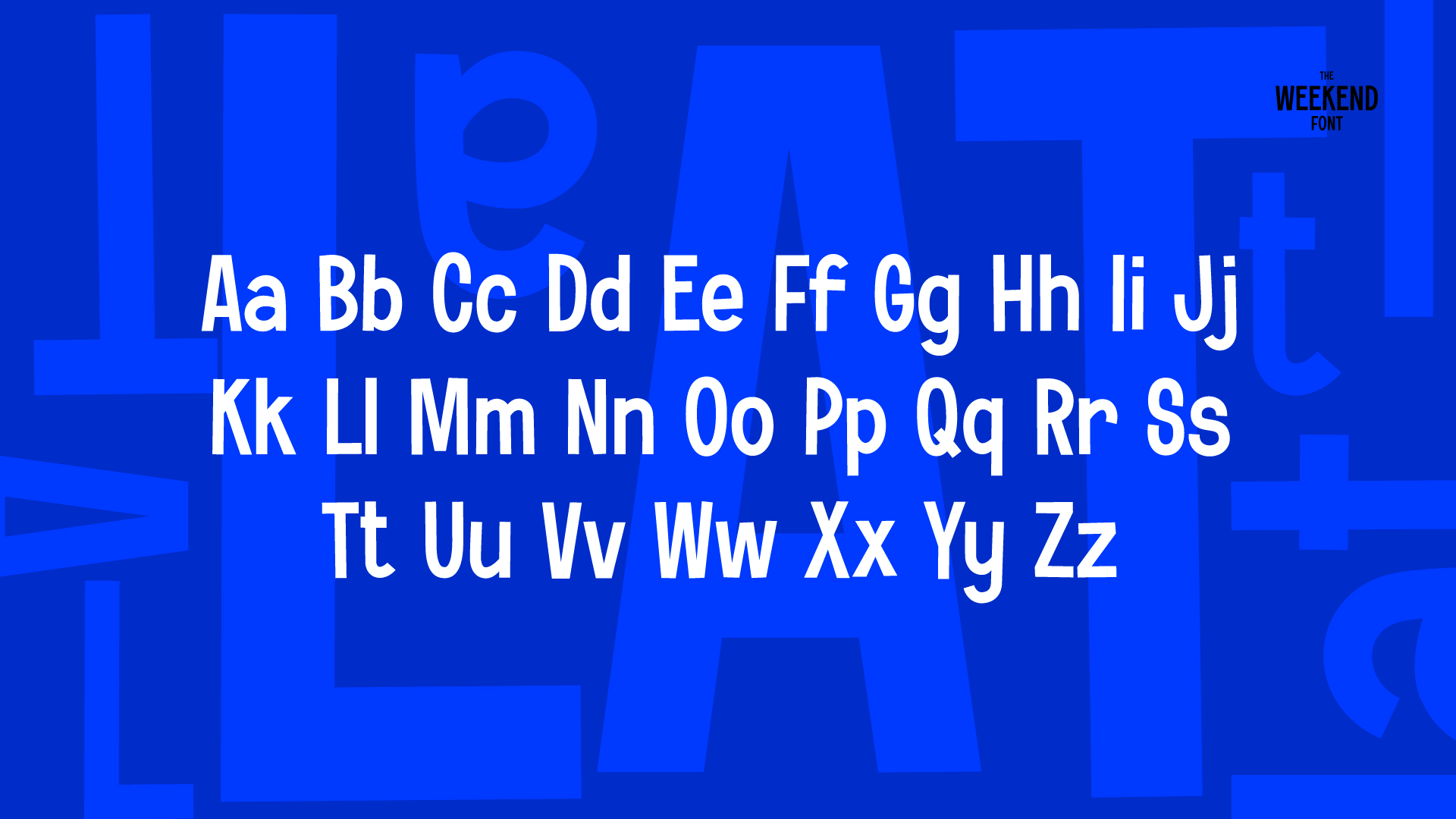 the WEEKEND / font — Изображение №3 — Графика на Dprofile