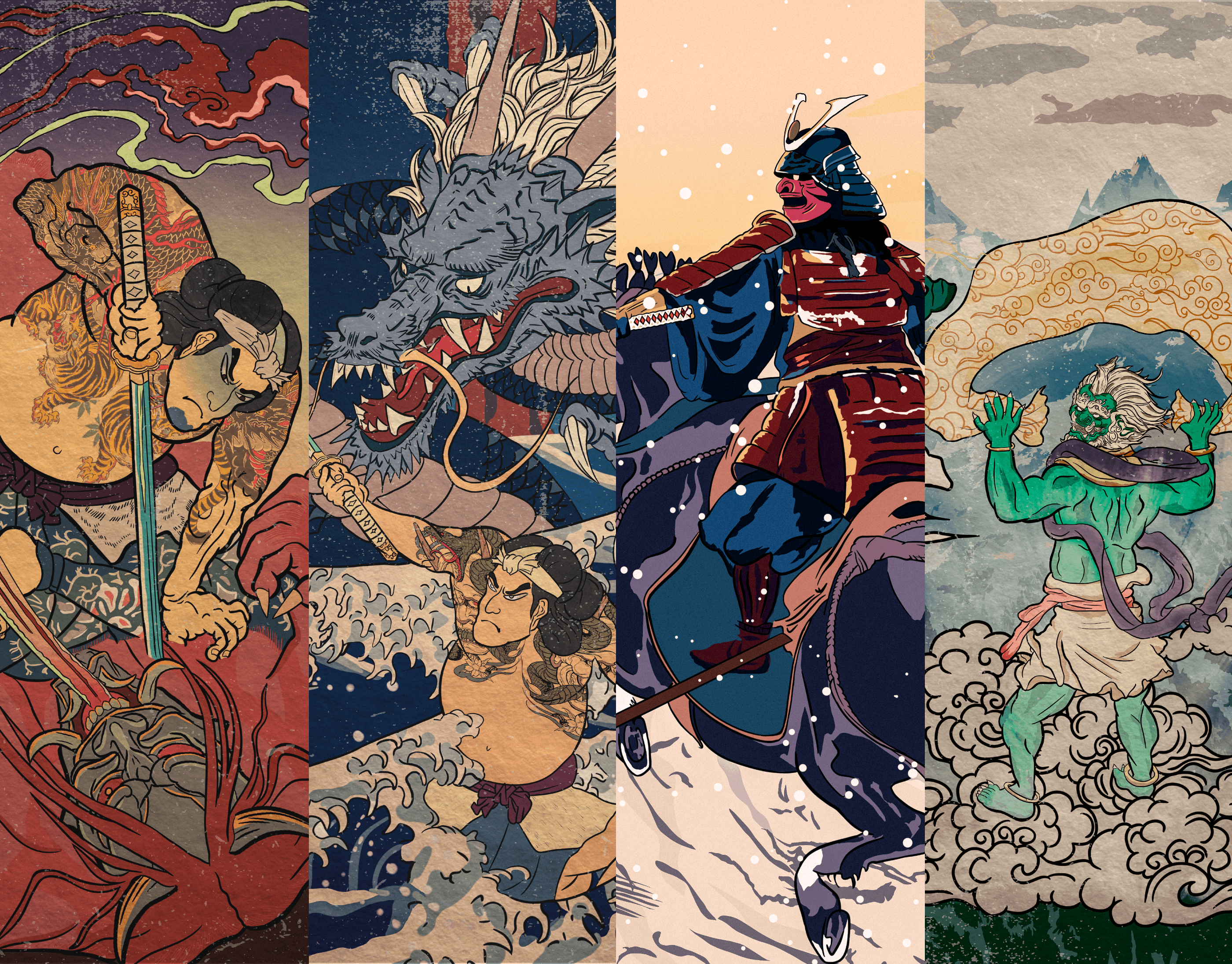 妖怪との戦い - 01/ Battle with Yokai — Изображение №6 — Иллюстрация на Dprofile