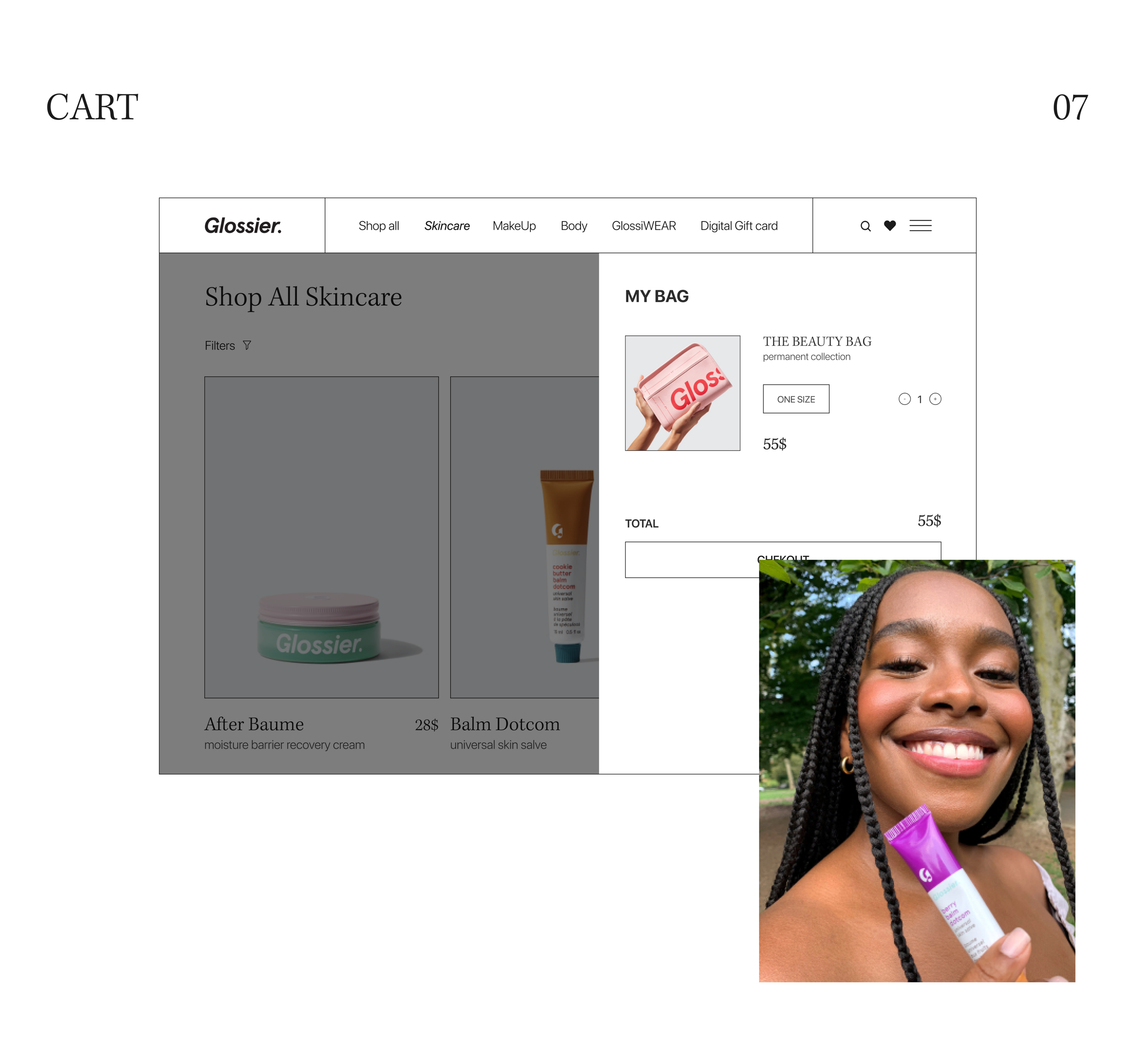 glossier redesign concept — Изображение №9 — Интерфейсы на Dprofile