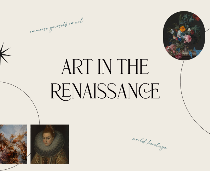 Лендинг для выставки Art in the renaissance на Dprofile
