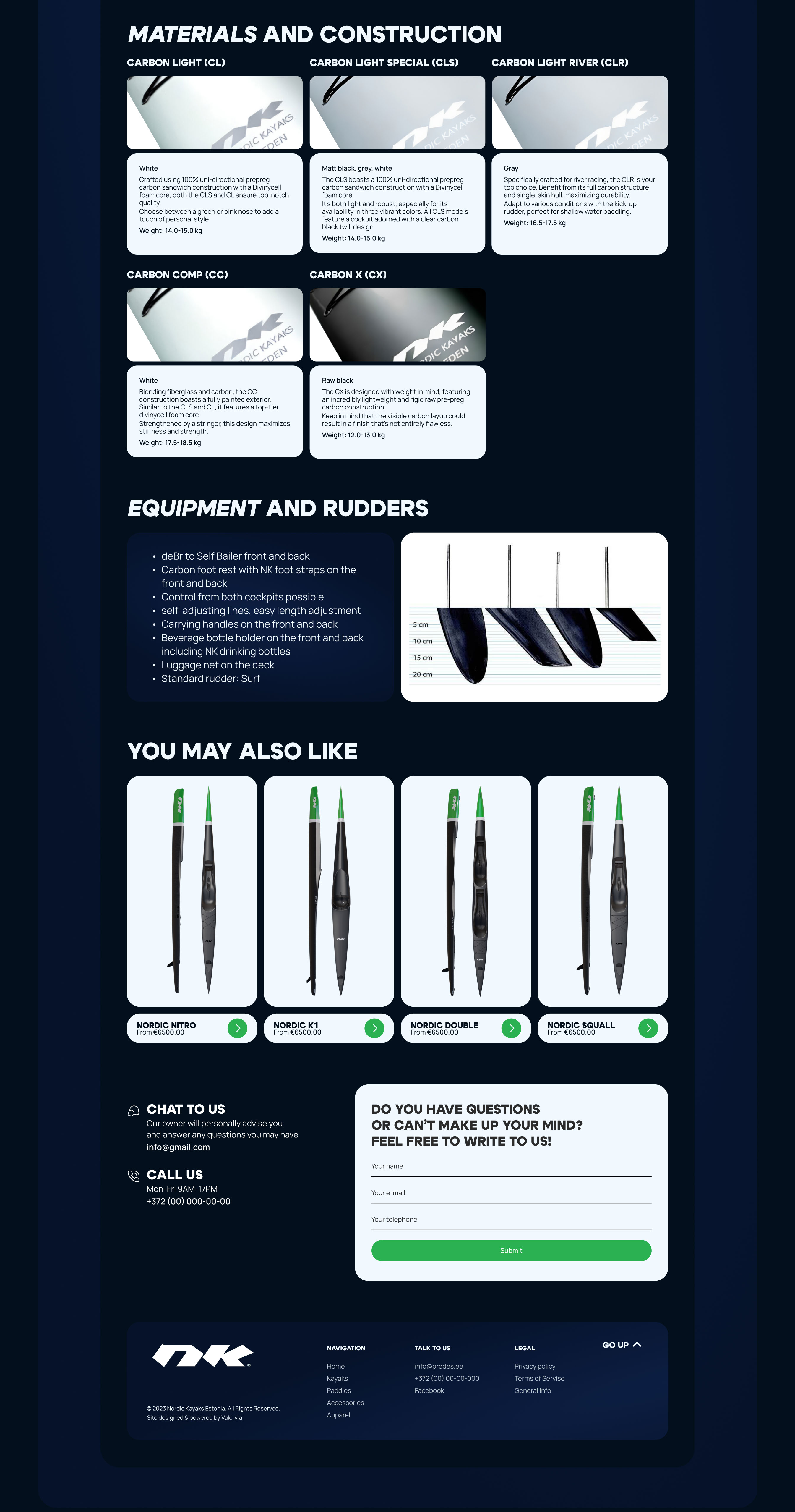 E-commerce website | Nordic Kayaks Estonia — Изображение №14 — Интерфейсы на Dprofile