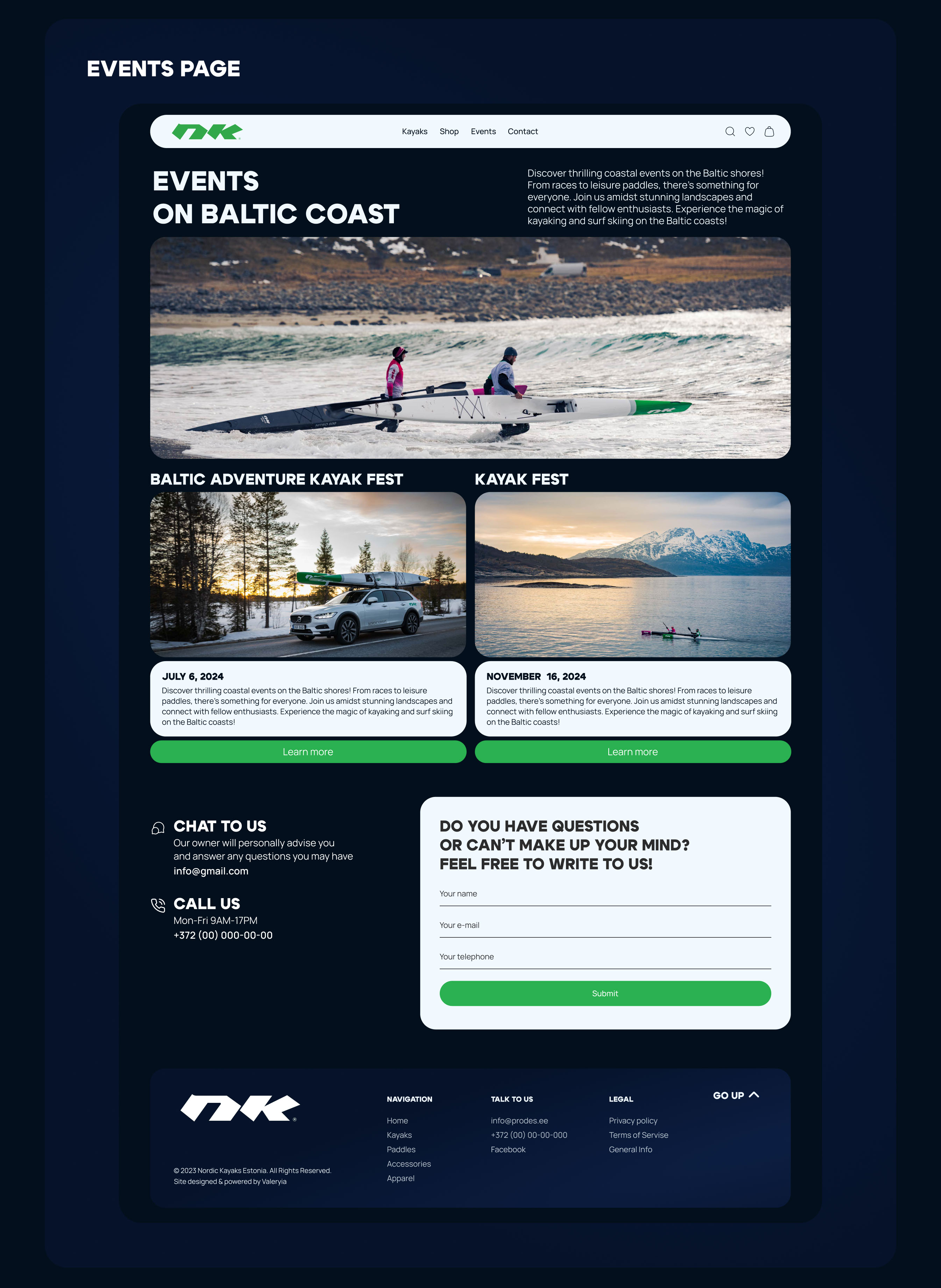 E-commerce website | Nordic Kayaks Estonia — Изображение №16 — Интерфейсы на Dprofile