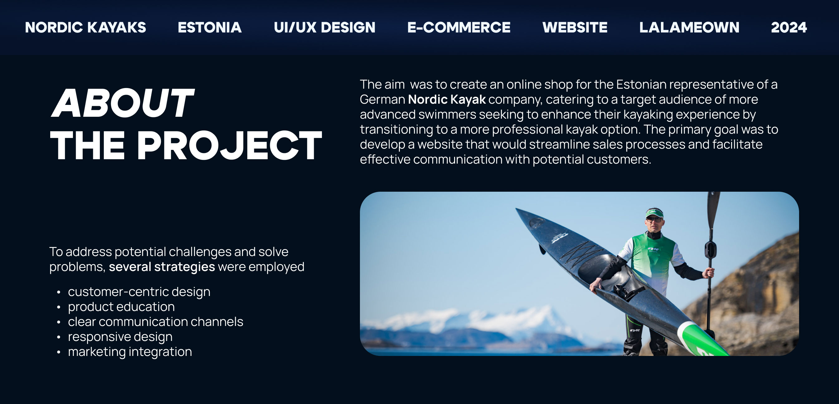 E-commerce website | Nordic Kayaks Estonia — Изображение №2 — Интерфейсы на Dprofile