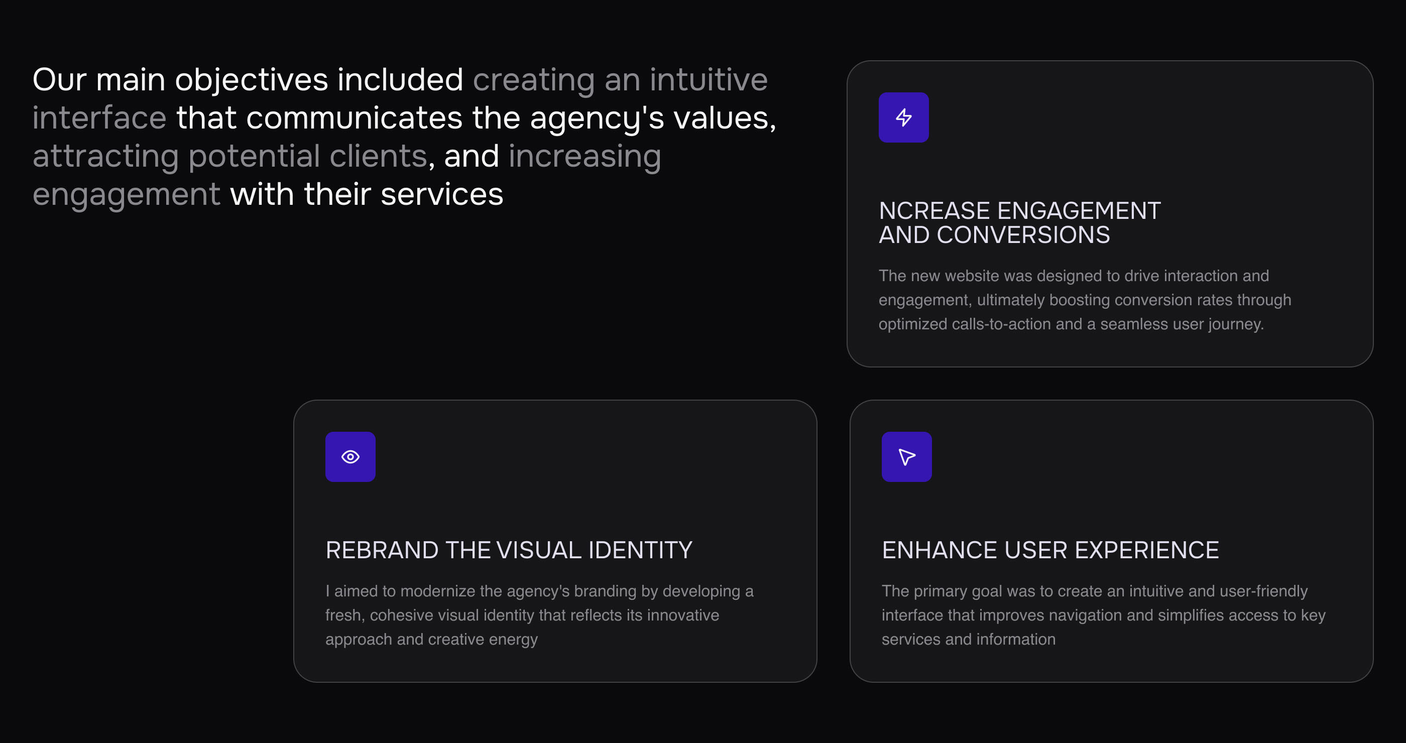 UI/UX & branding for marketing agency | KeyAgency — Изображение №3 — Интерфейсы, Брендинг на Dprofile