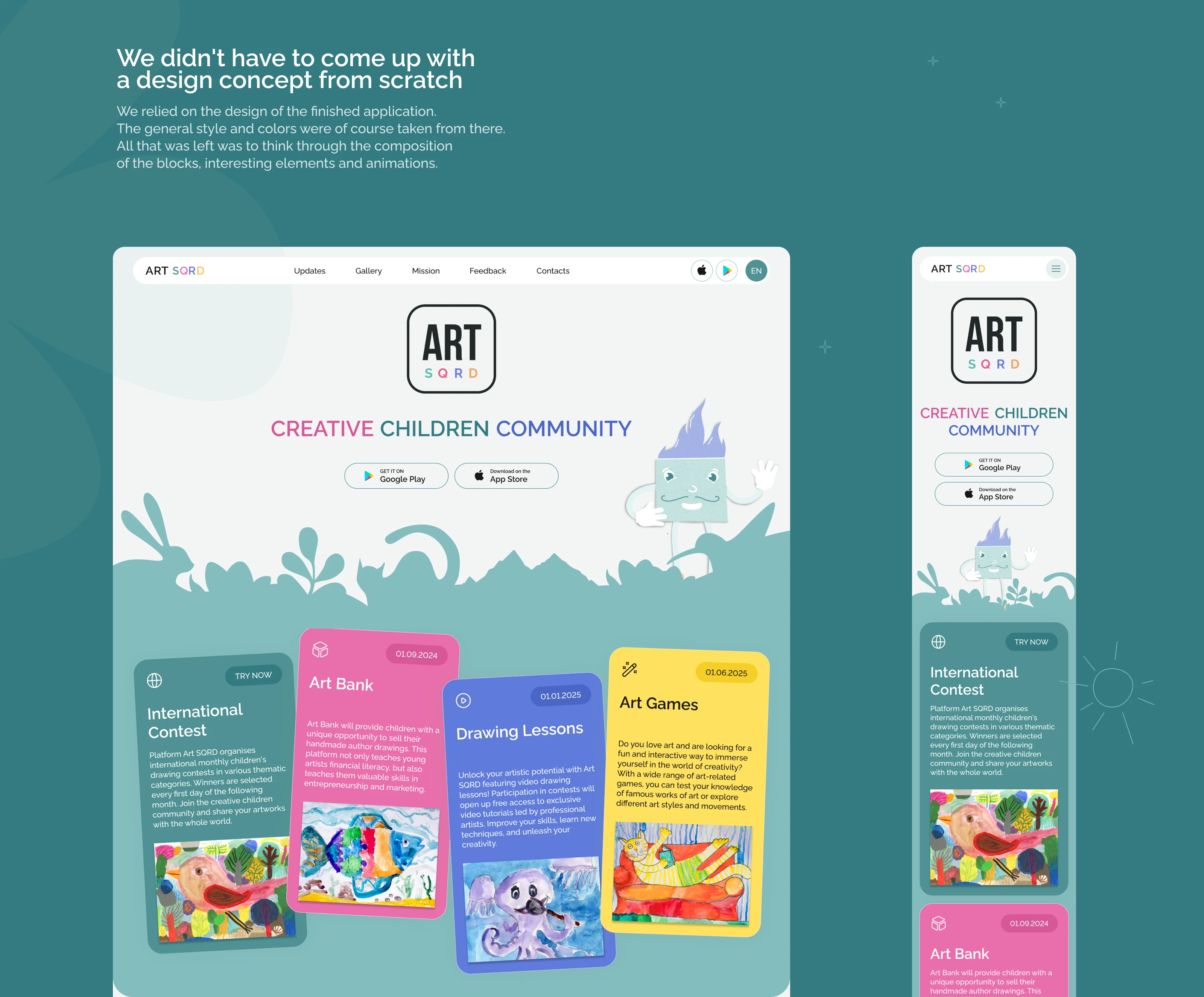 Landing Page | ART SQRD — Изображение №3 — Интерфейсы на Dprofile