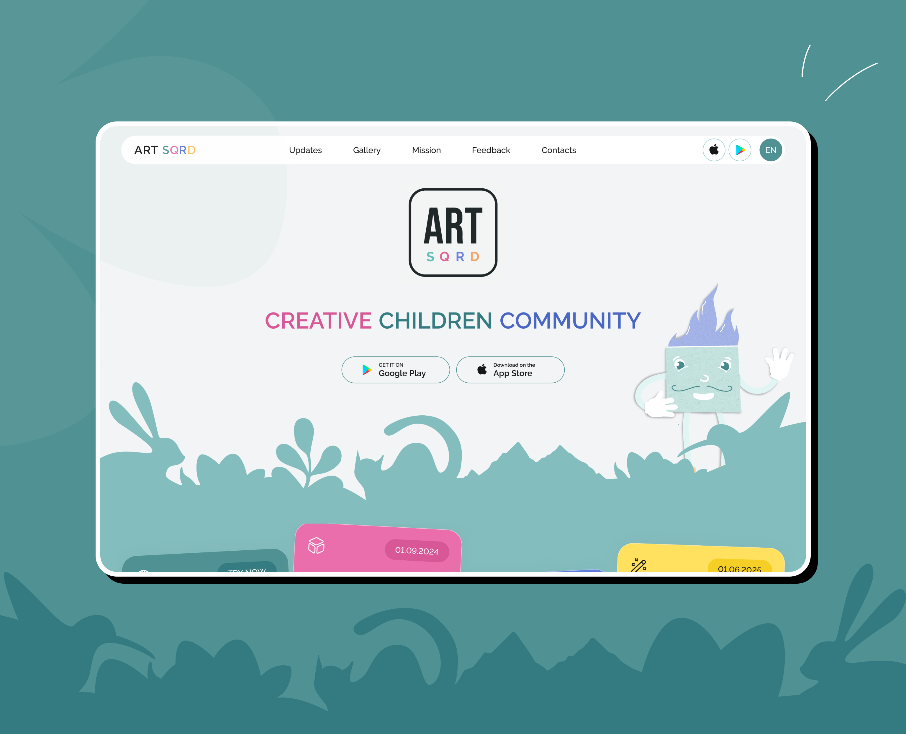 Landing Page | ART SQRD — Интерфейсы на Dprofile