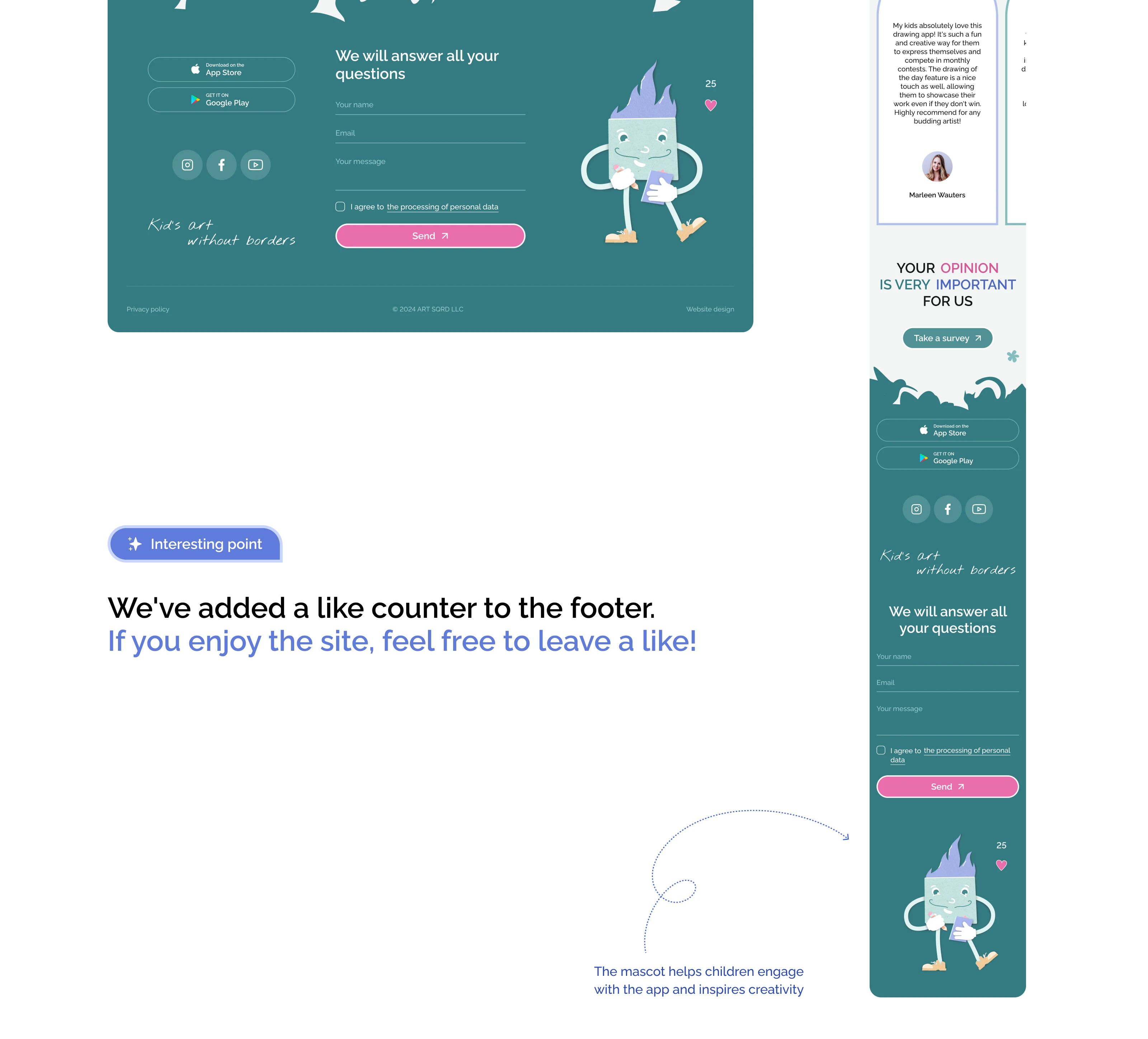 Landing Page | ART SQRD — Изображение №7 — Интерфейсы на Dprofile