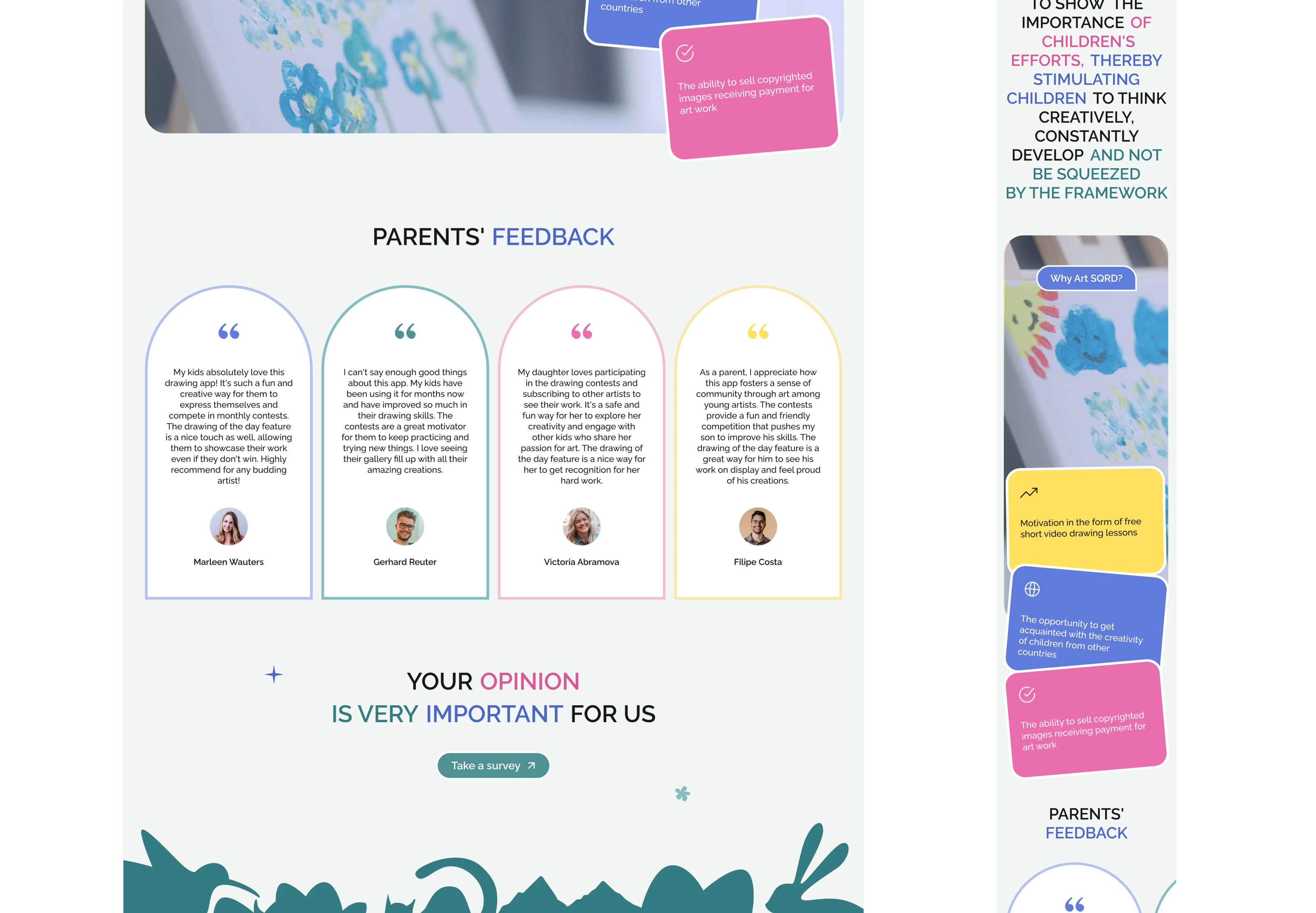 Landing Page | ART SQRD — Изображение №6 — Интерфейсы на Dprofile
