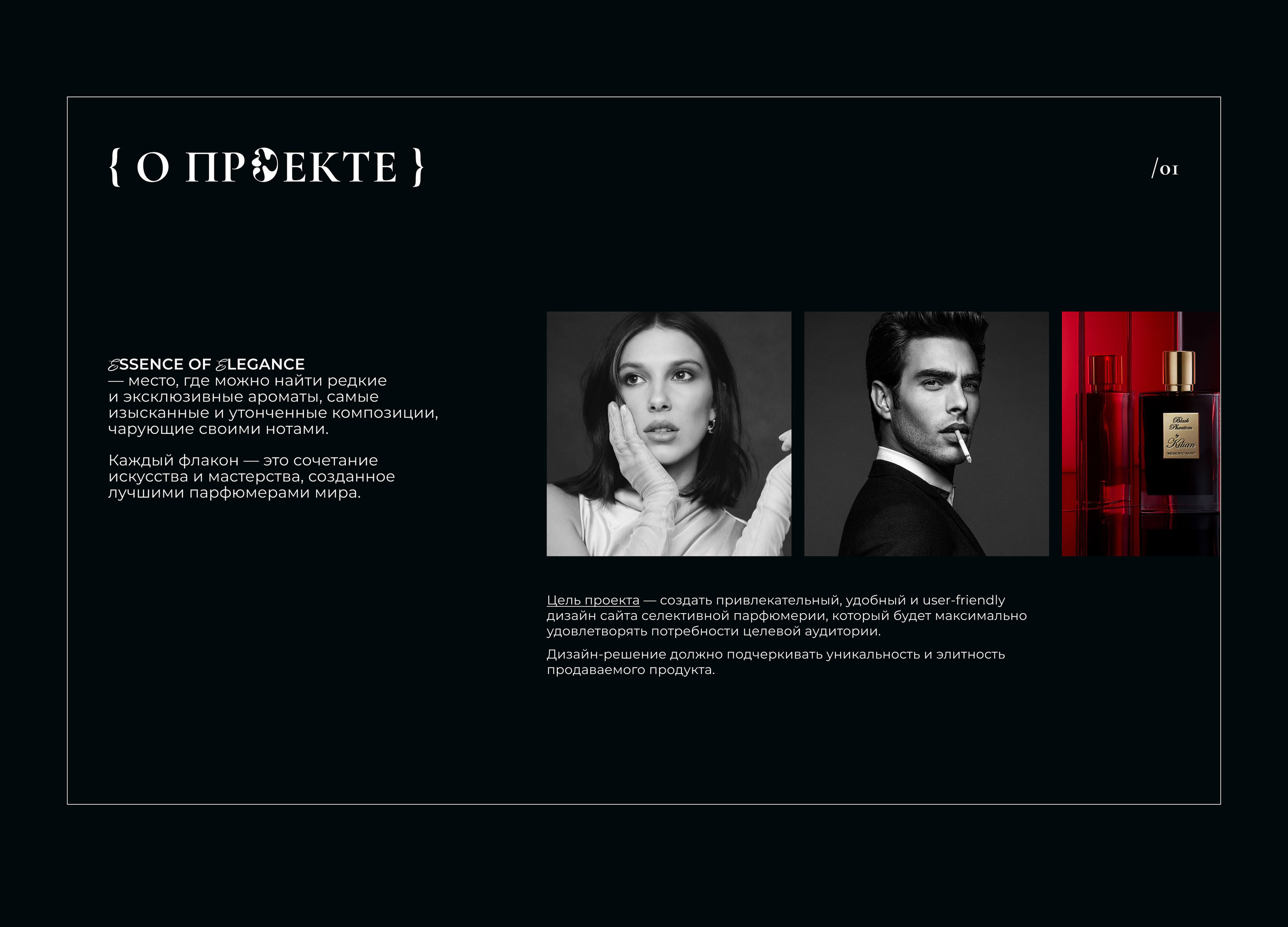 Essence of Elegance | perfume store | UI/UX design — Изображение №2 — Интерфейсы на Dprofile