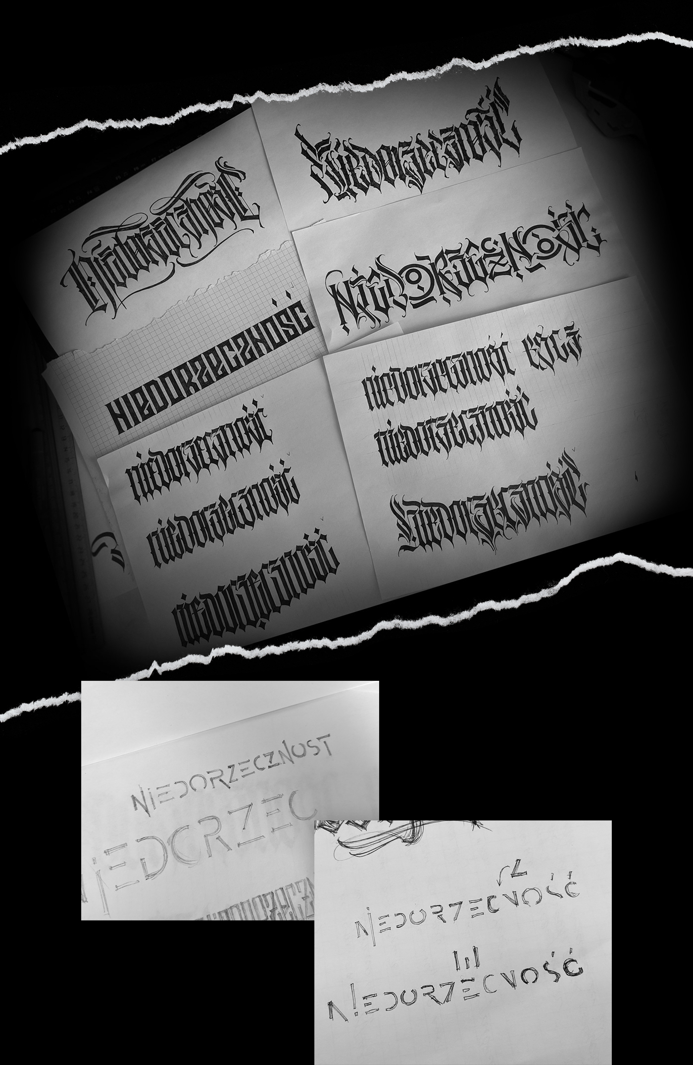 Niedorzeczność ✦ Надпись для обложки альбома — Изображение №2 — Брендинг, Графика на Dprofile