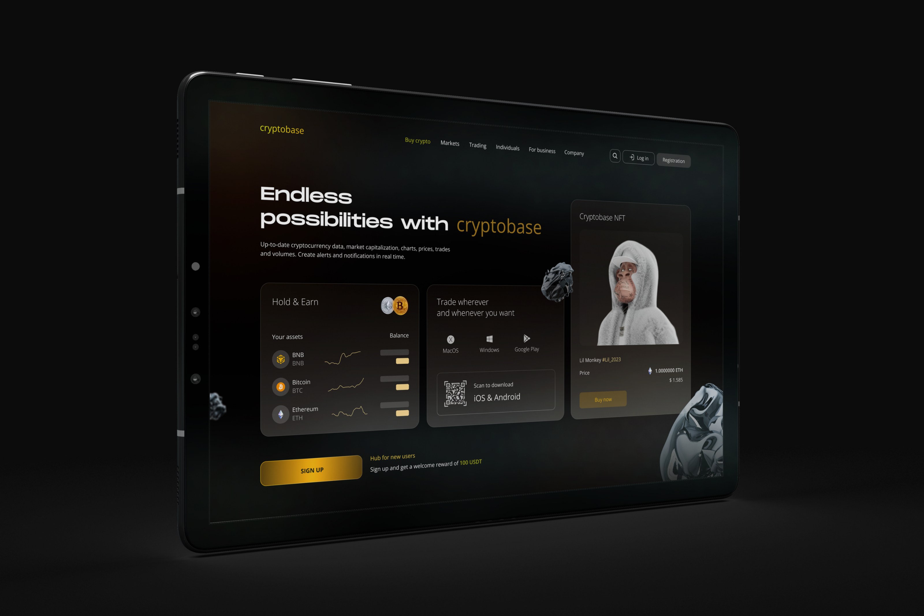Endless possibilities with criptobase — Изображение №1 — Интерфейсы на Dprofile