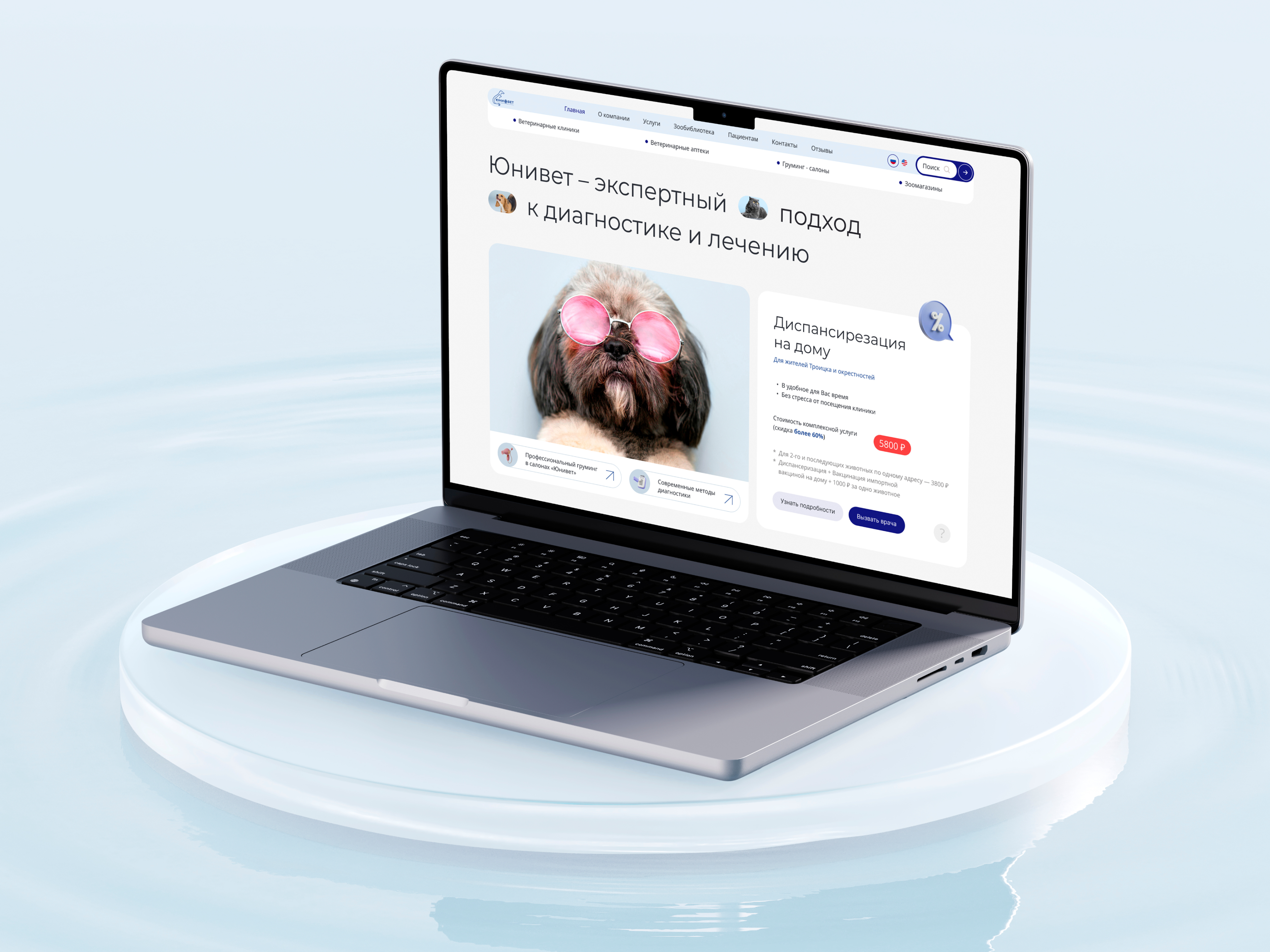 Редизайн сайта для Ветеринарной клиники — Изображение №1 — Интерфейсы на Dprofile
