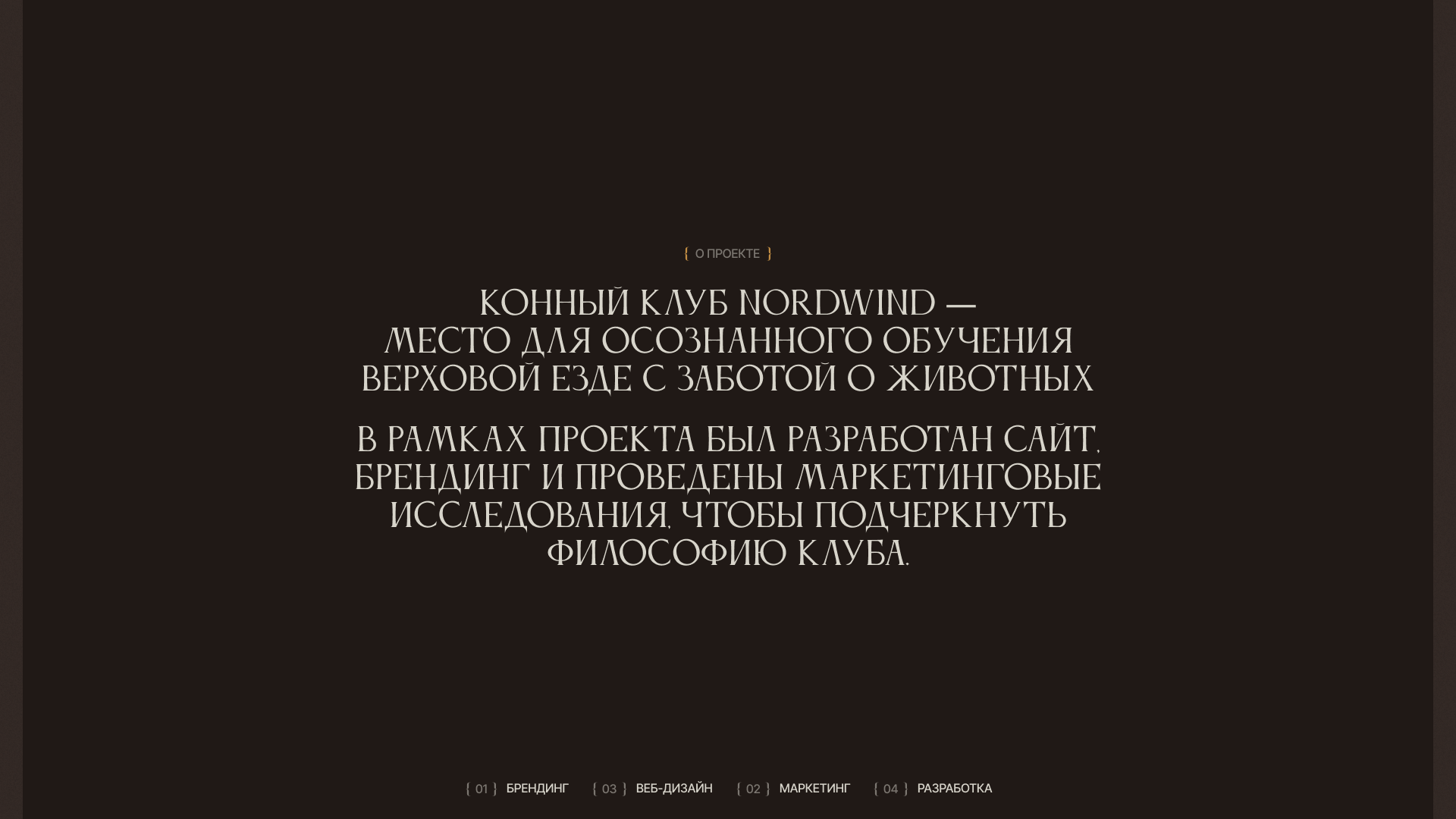 Конный клуб NORDWIND — Изображение №1 — Интерфейсы, Брендинг на Dprofile