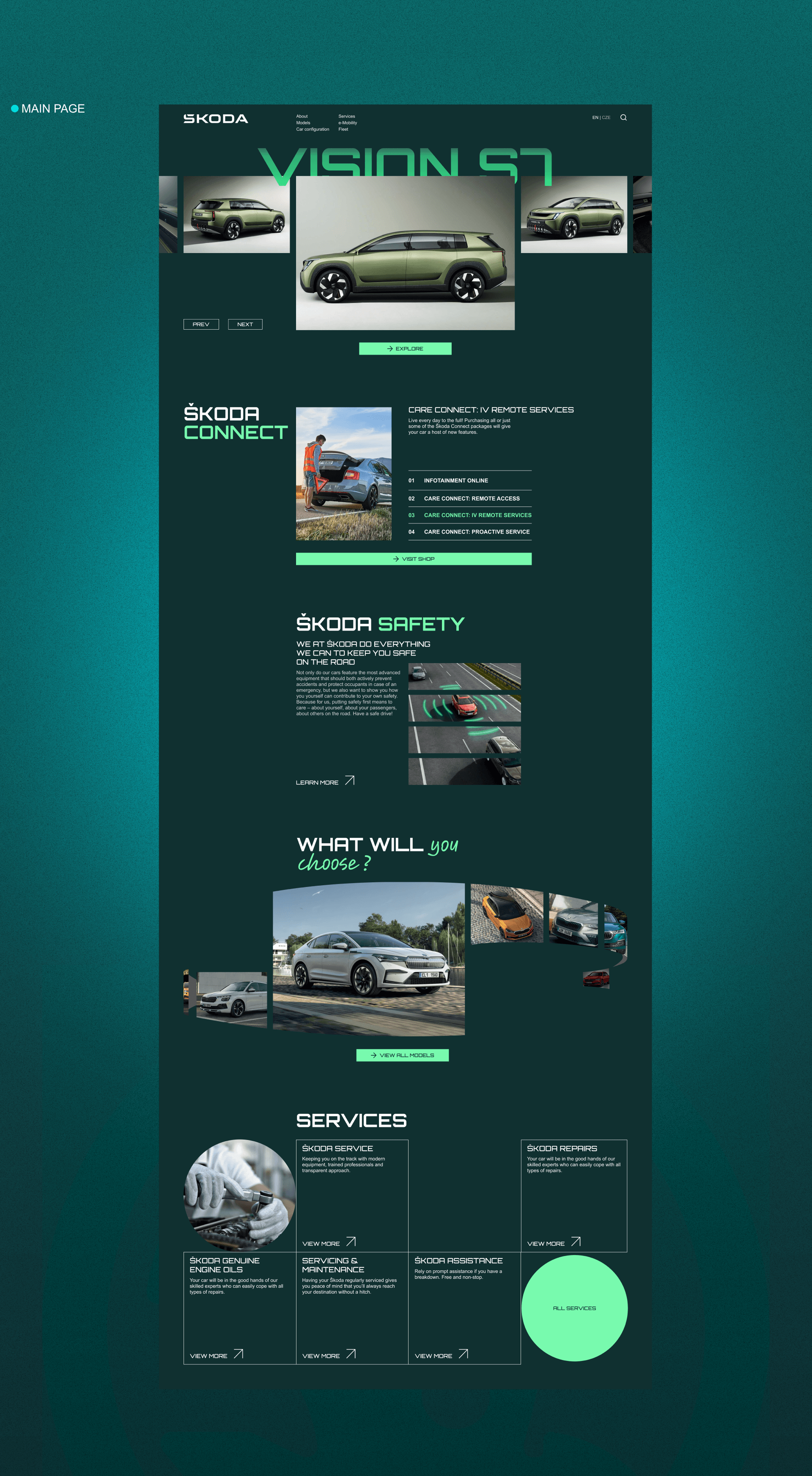 SKODA | CORPORATE WEBSITE REDESIGN — Изображение №2 — Интерфейсы, Анимация на Dprofile