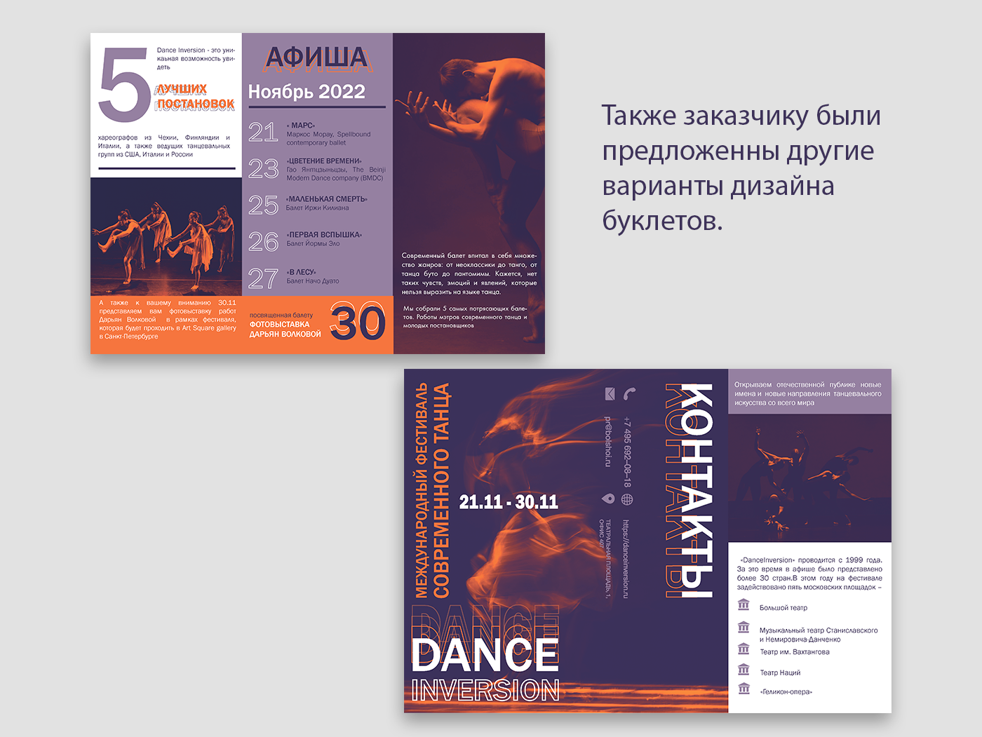 Календарь и серия буклетов "Danceinversion" — Изображение №10 — Брендинг, Графика на Dprofile