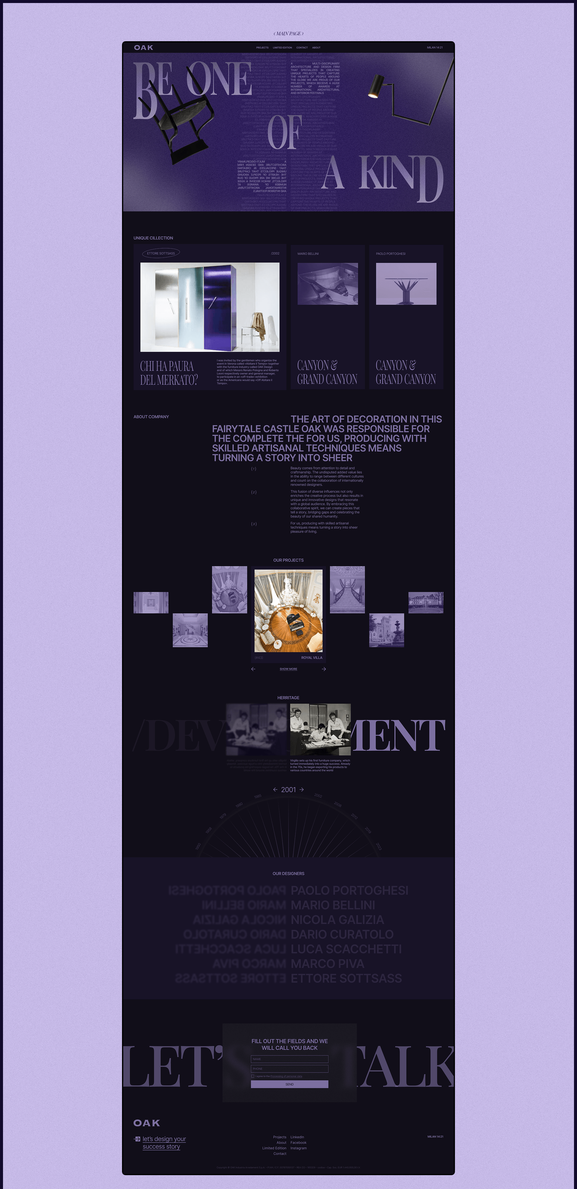 OAK | Web Design & UX/UI — Изображение №2 — Интерфейсы, Анимация на Dprofile