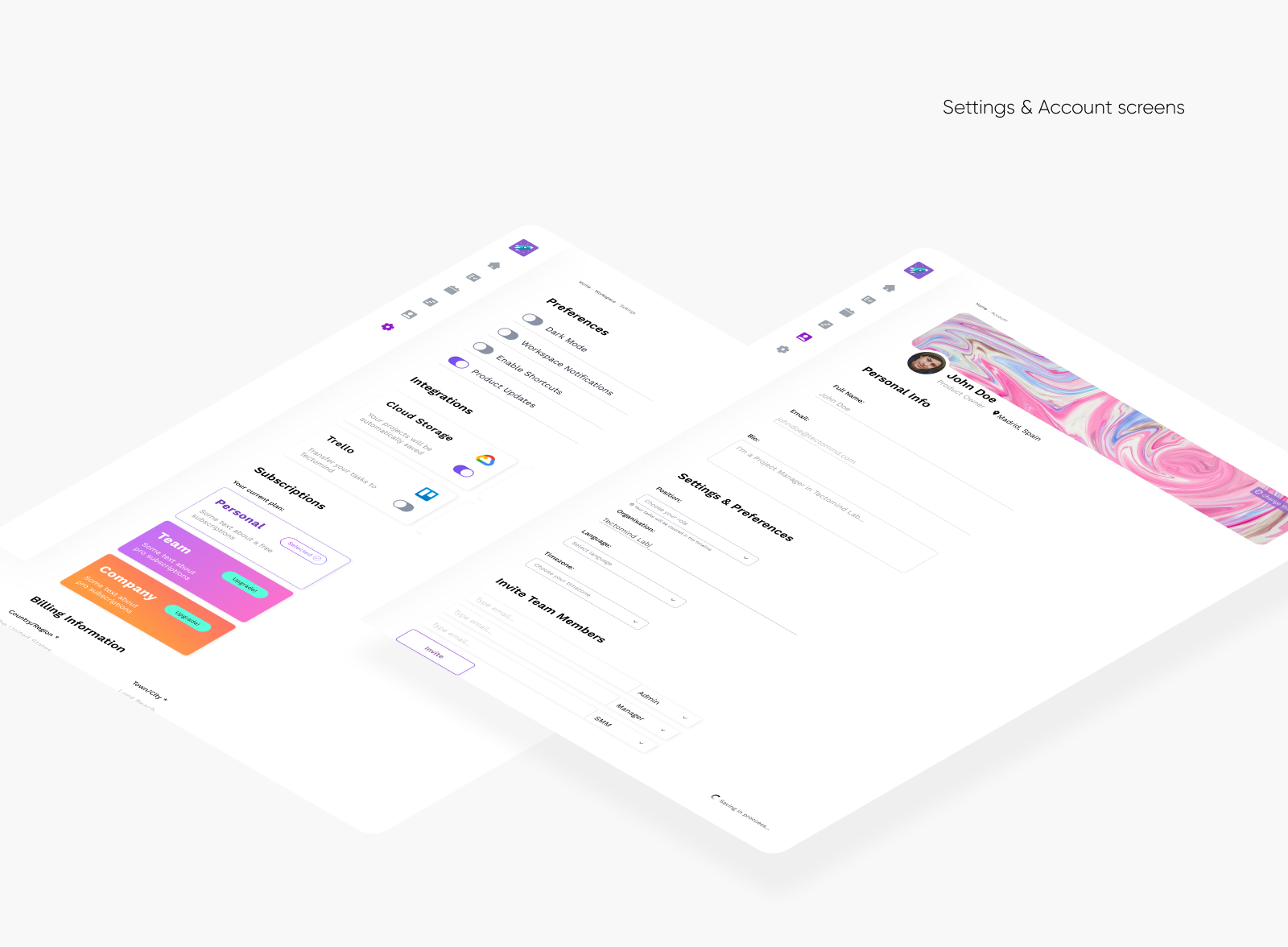 Tectomind | SaaS product — Изображение №9 — Интерфейсы на Dprofile