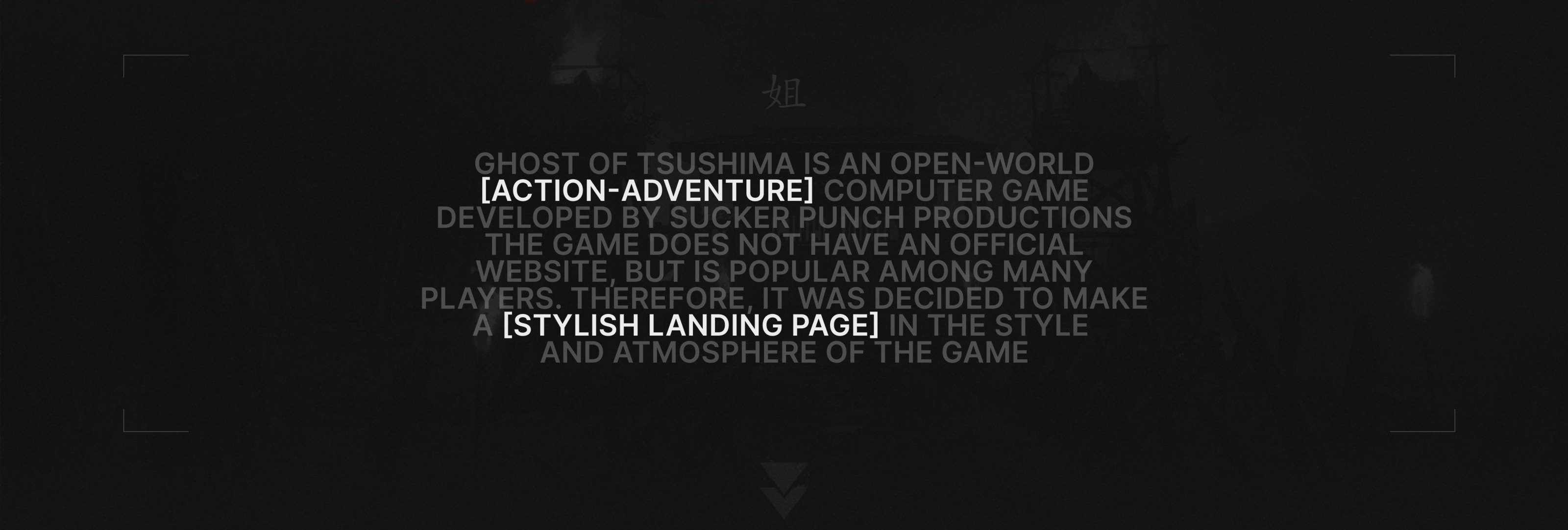 Ghost of Tsushima | Landing redesign — Изображение №2 — Интерфейсы, Брендинг на Dprofile