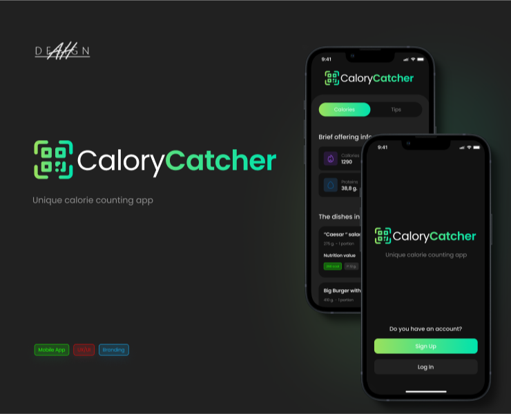 CaloryCatcher | mobile app concept на Dprofile