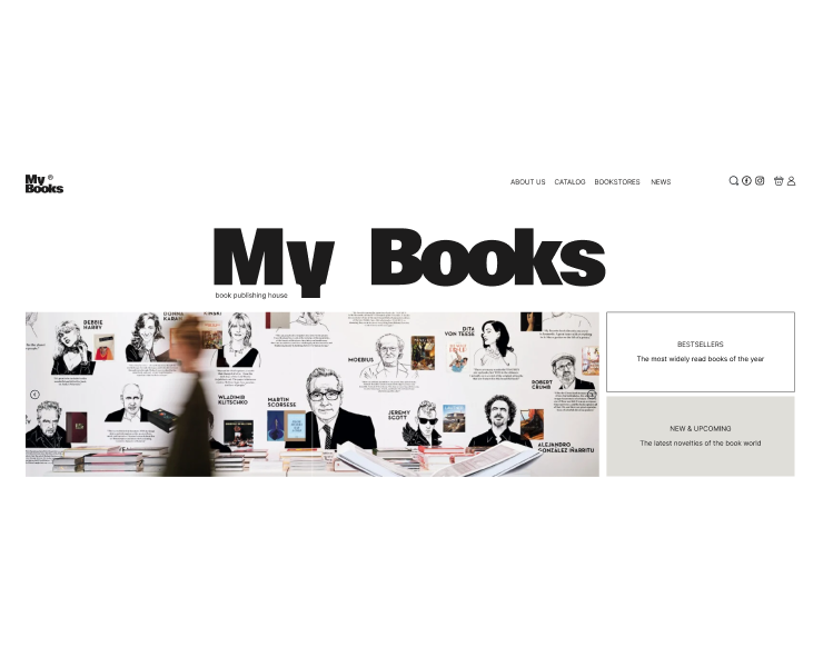 Концепт сайта-каталога для книжного издательства на Dprofile