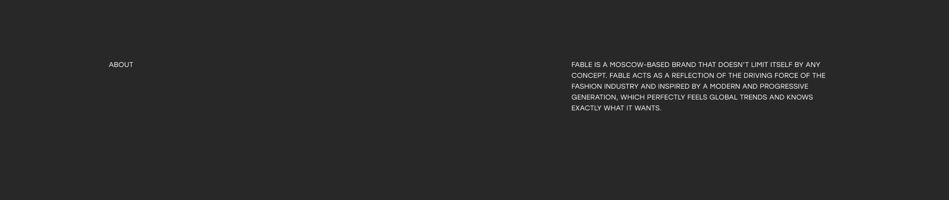 FABLE | E-commerce redesign — Изображение №2 — Интерфейсы на Dprofile
