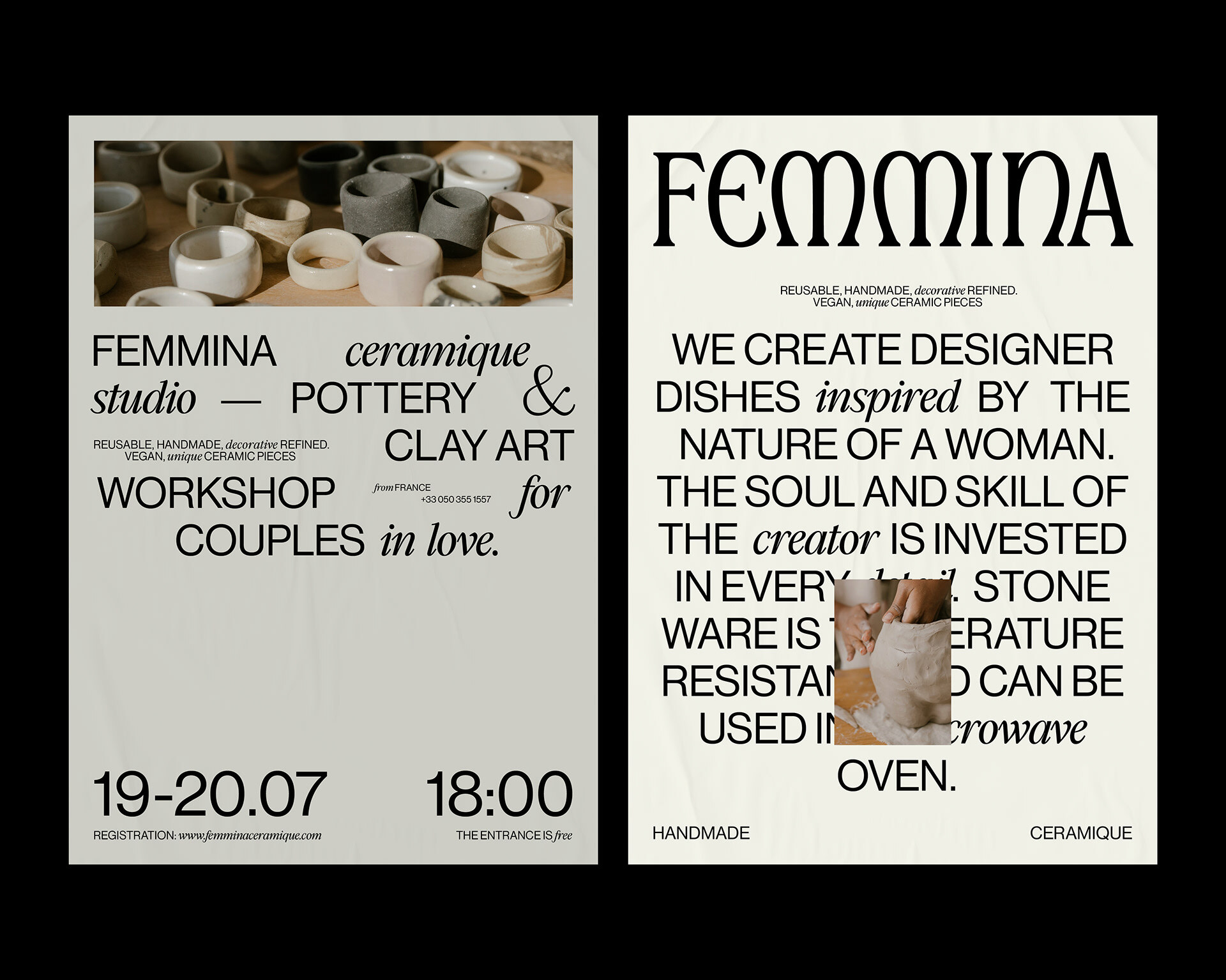 FEMMINA CERAMIQUE STUDIO — Изображение №6 — Брендинг, Анимация на Dprofile