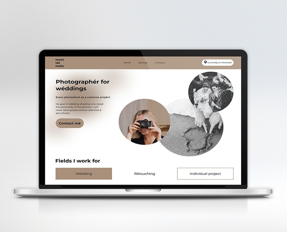 Лендинг для фотографа — Интерфейсы на Dprofile