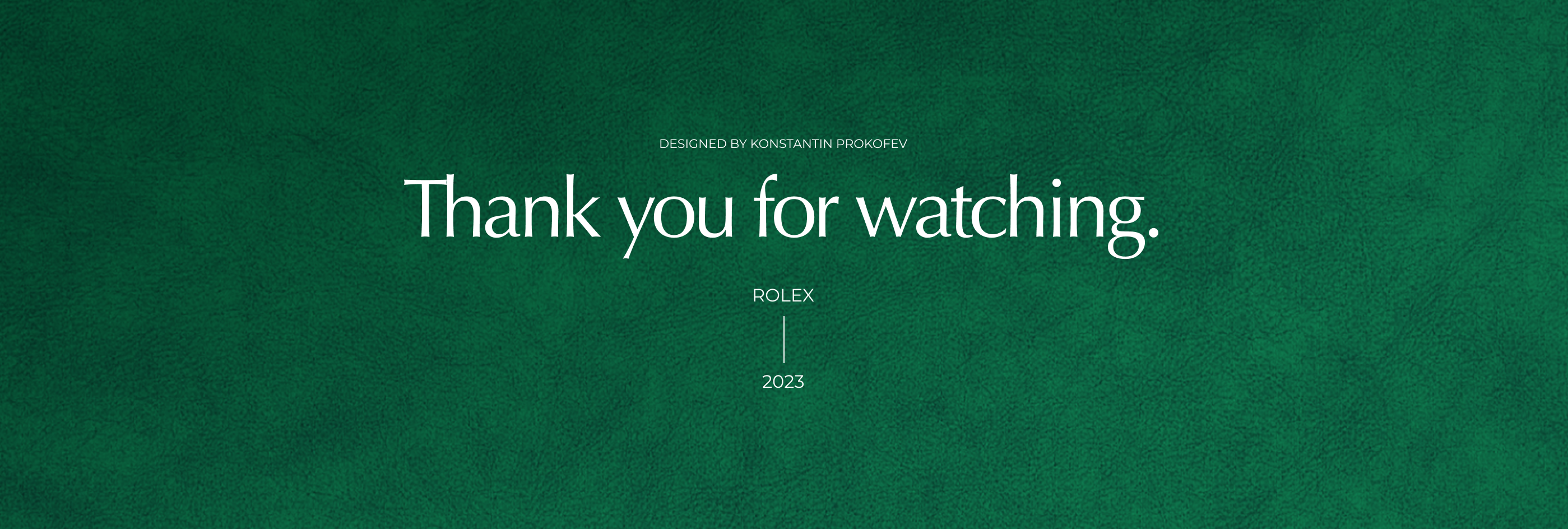 Landing Page for ROLEX — Изображение №7 — Интерфейсы на Dprofile