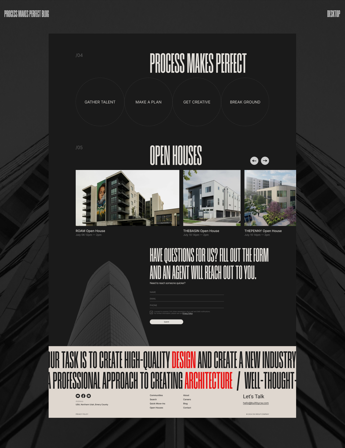 C.W.URBAN | Landing page — Изображение №8 — Интерфейсы, Брендинг на Dprofile