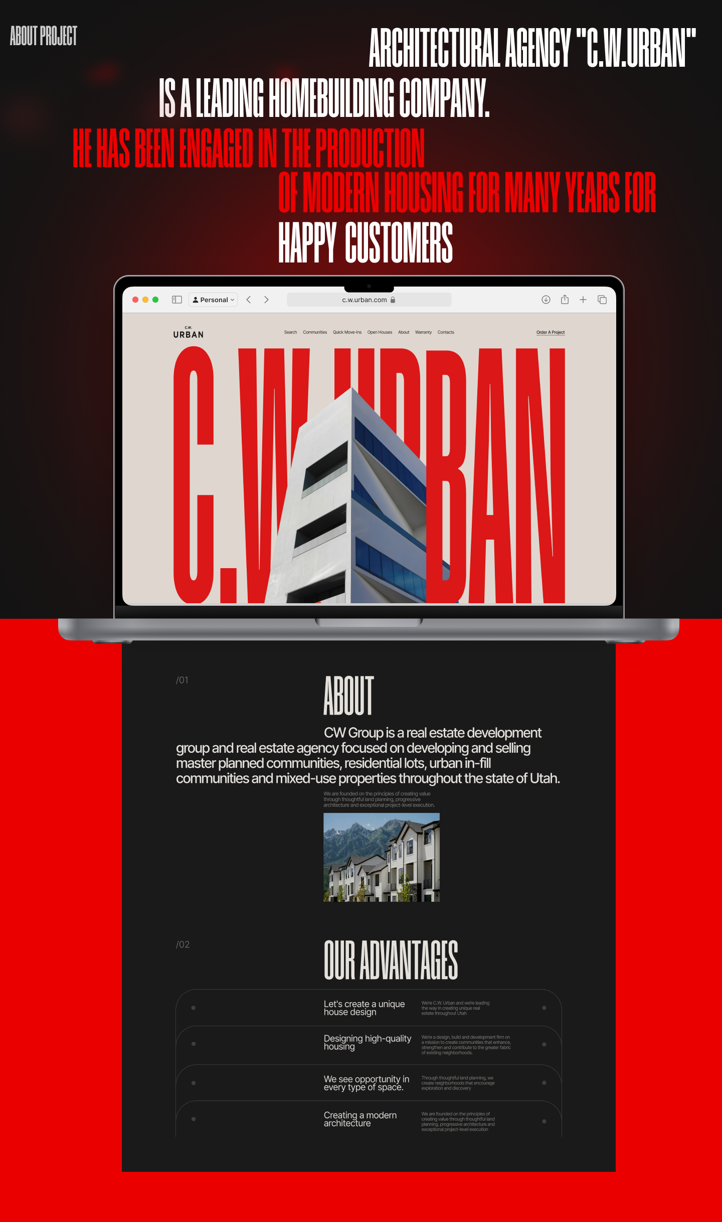 C.W.URBAN | Landing page — Изображение №2 — Интерфейсы, Брендинг на Dprofile