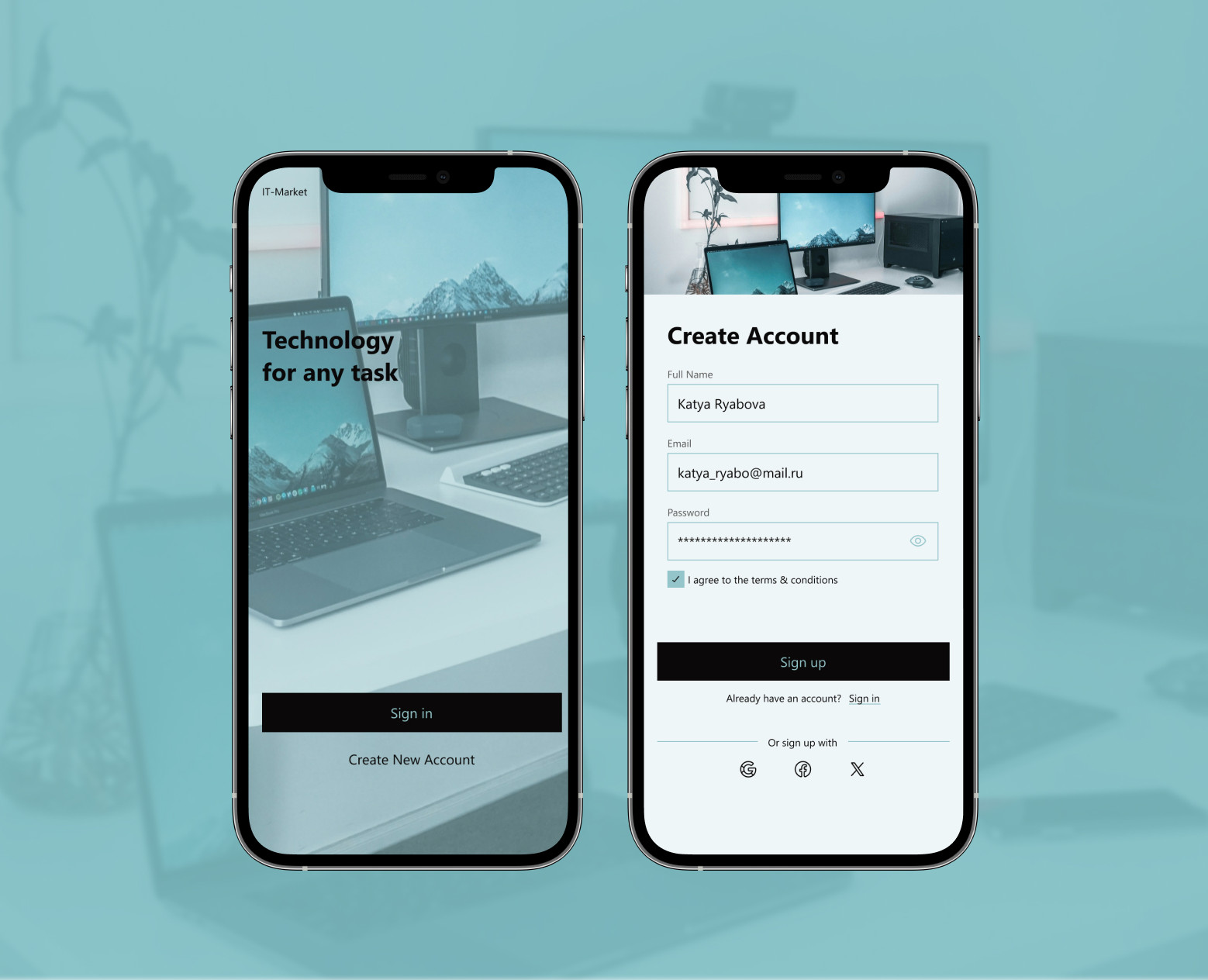 Sign Up Pade — Интерфейсы, Графика на Dprofile