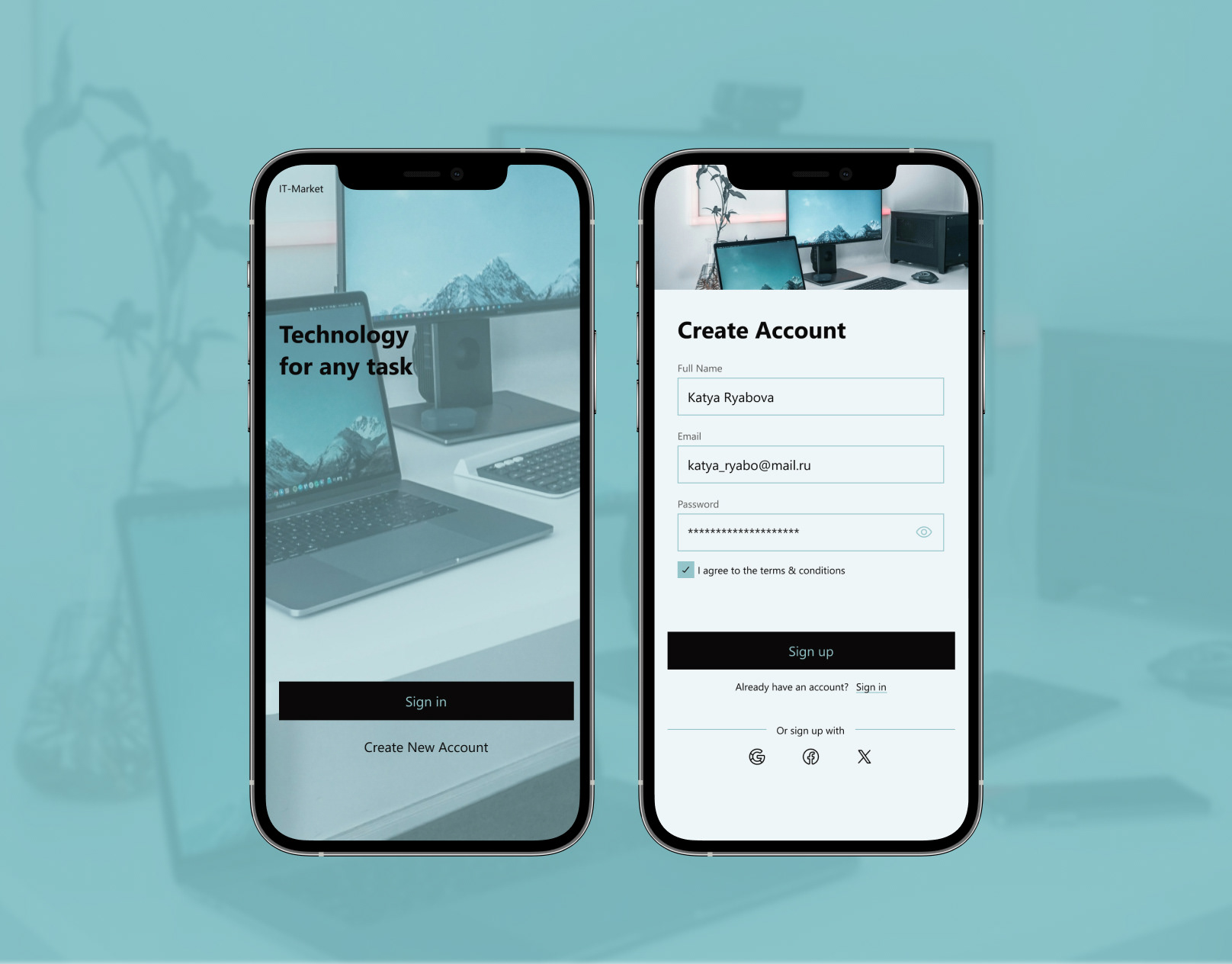 Sign Up Pade — Изображение №1 — Интерфейсы, Графика на Dprofile